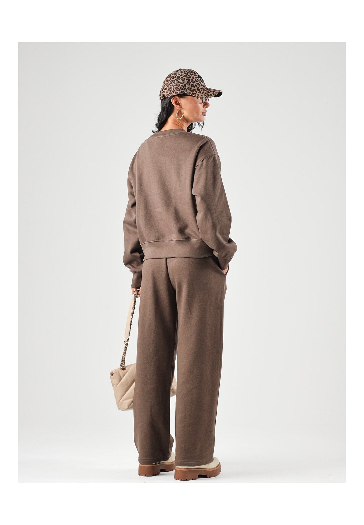 Pantaloni Tuta W Tnf Essential Simple Dome NF0A8CWD Smokey Brown