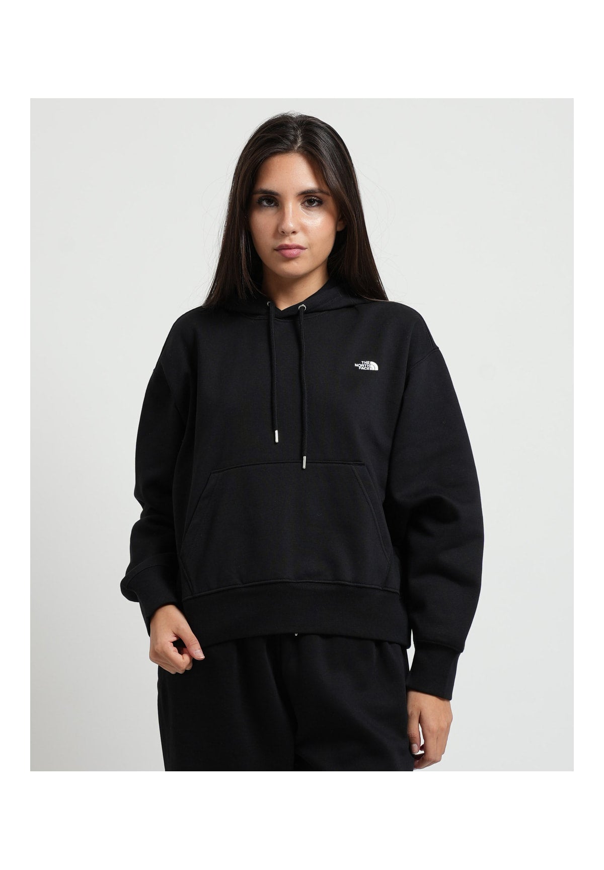 Felpa Pullover con Cappuccio W Tnf Essential Simple Dome Boxy NF0A8HBX Tnf Black