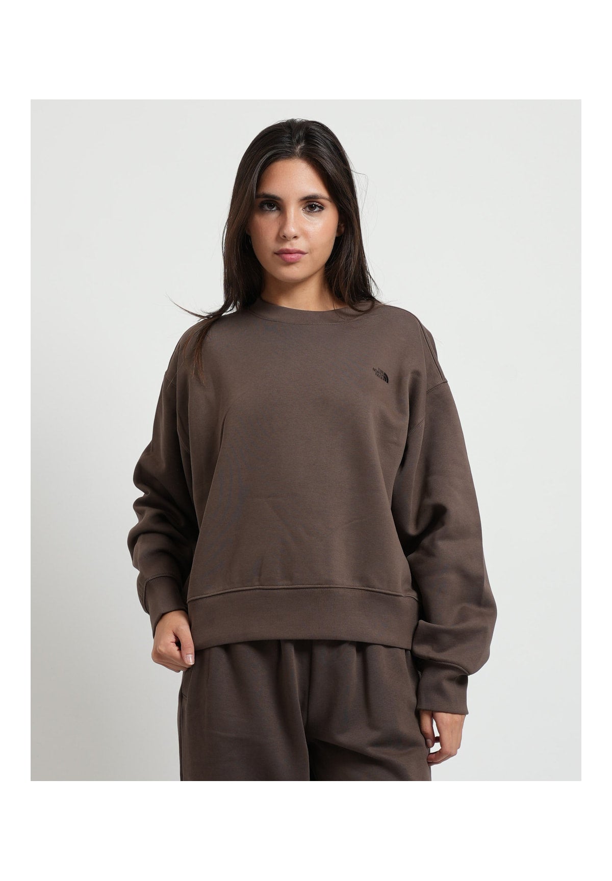 Felpa Girocollo W Tnf Essential Simple Dome Boxy NF0A8HBY Smokey Brown
