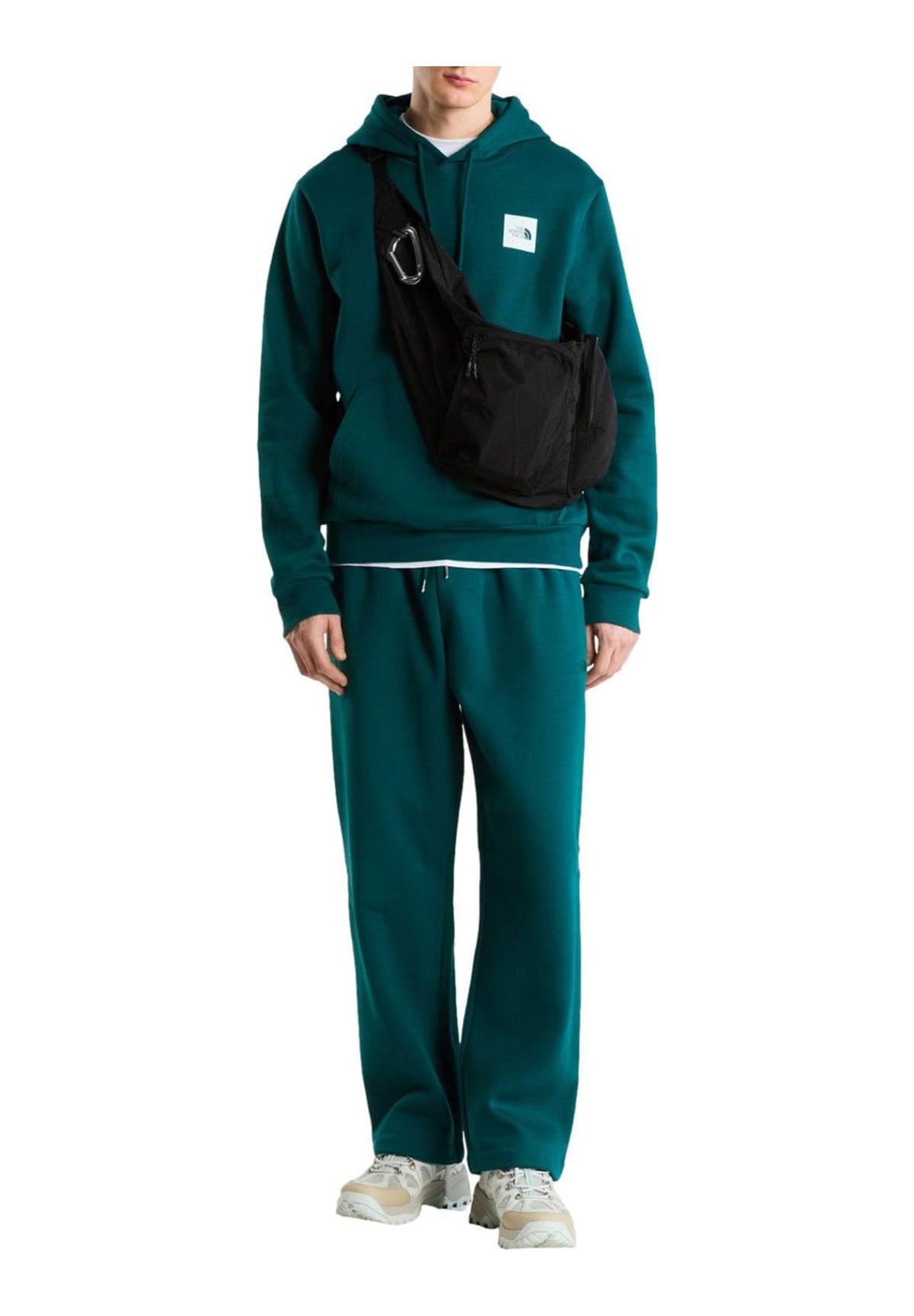 Felpa Pullover con Cappuccio M Box Half Dome NF0A8JAX Pacific Teal