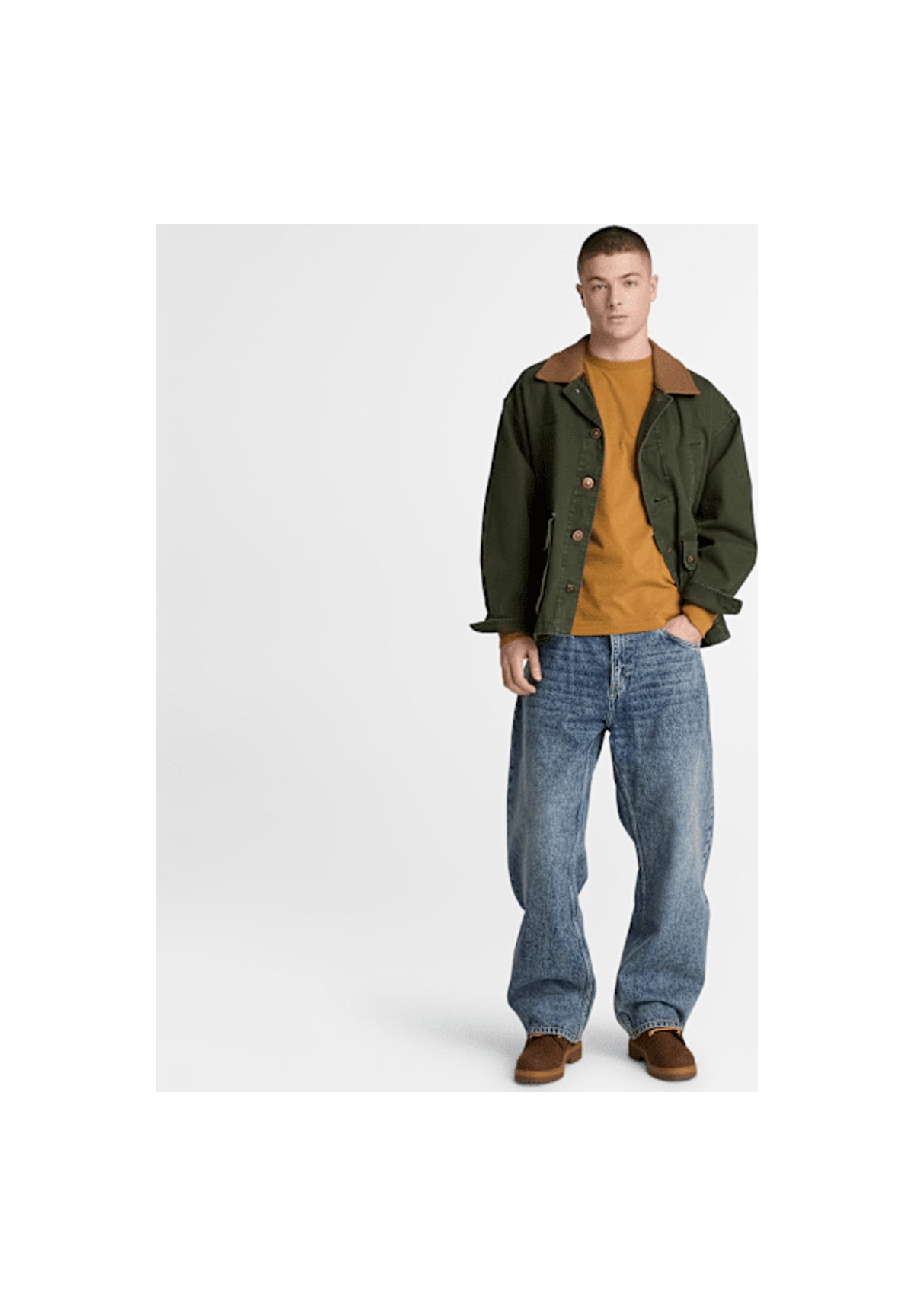 T-shirt a Maniche Lunghe Dunstan River TBC0YHBT Wheat Boot