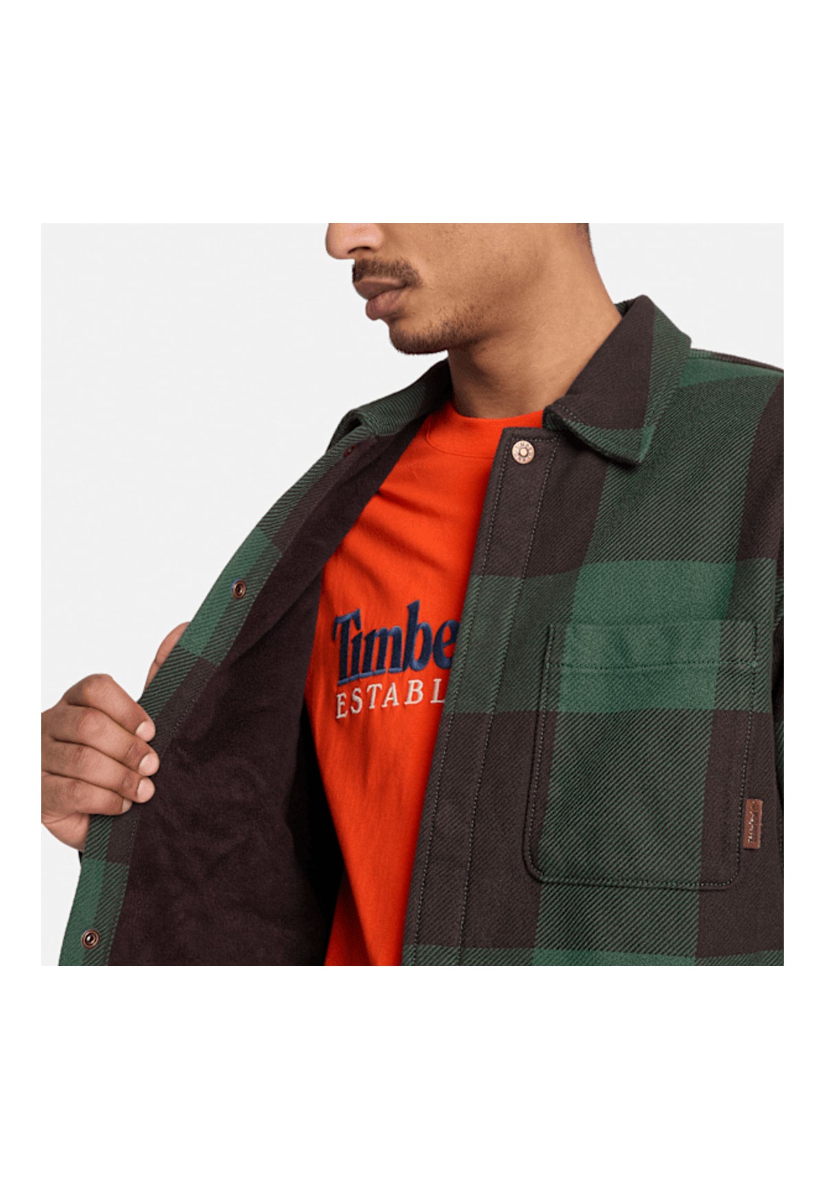 Camicia Overshirt Fleece Lined Check TBC0YHD3 Mole Yd