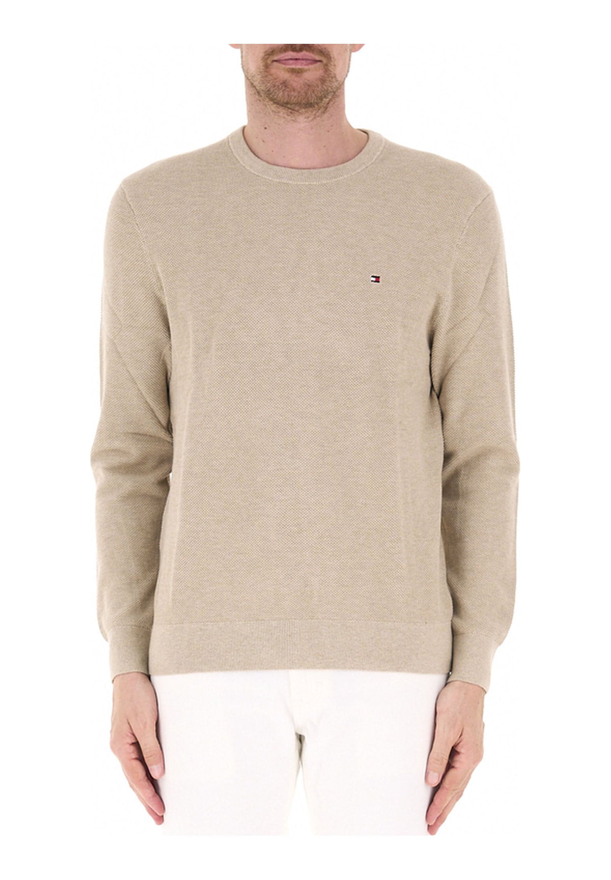 Maglione Girocollo Essential Structure MW0MW36347 Batique Khaki Heather