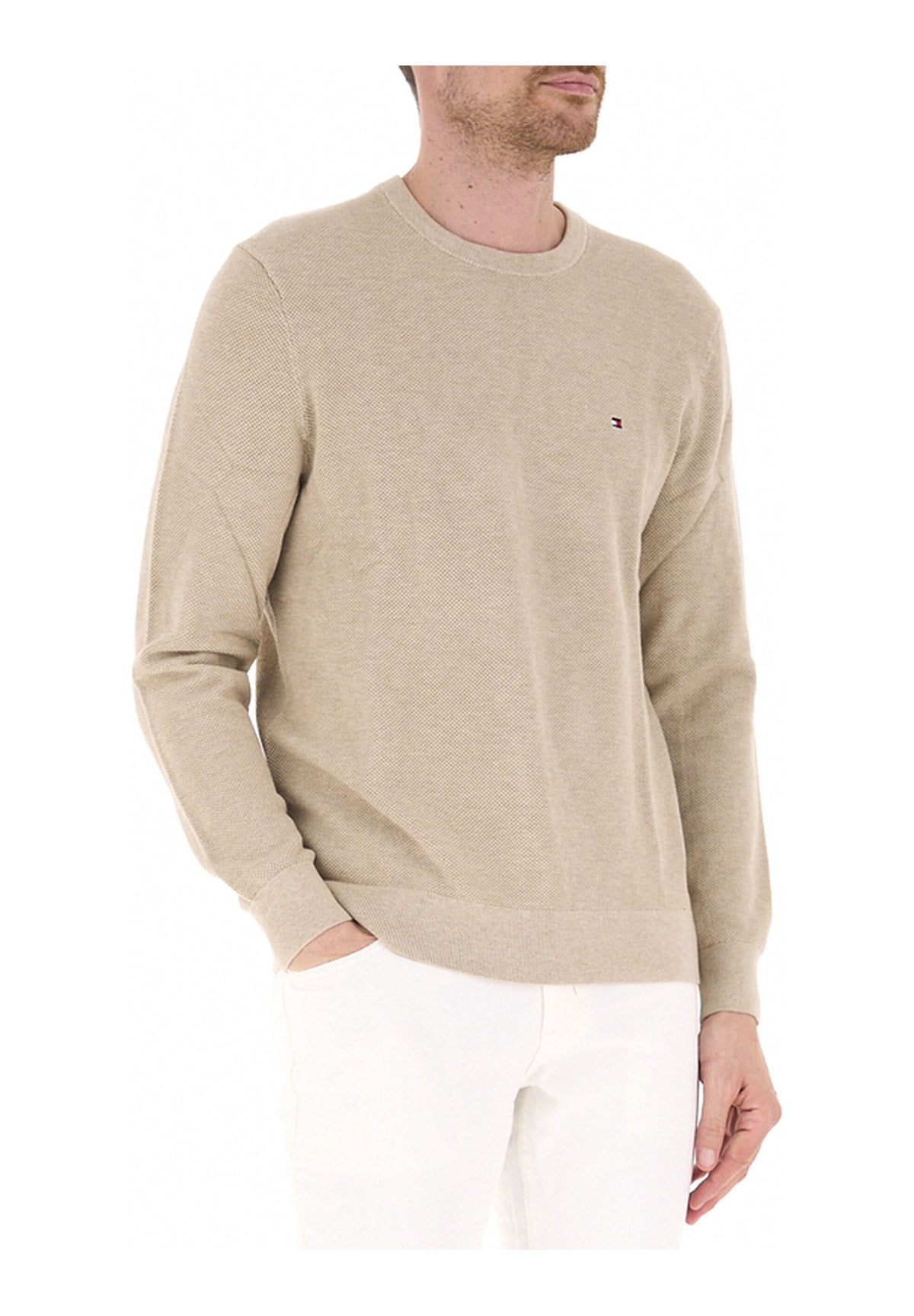 Maglione Girocollo Essential Structure MW0MW36347 Batique Khaki Heather