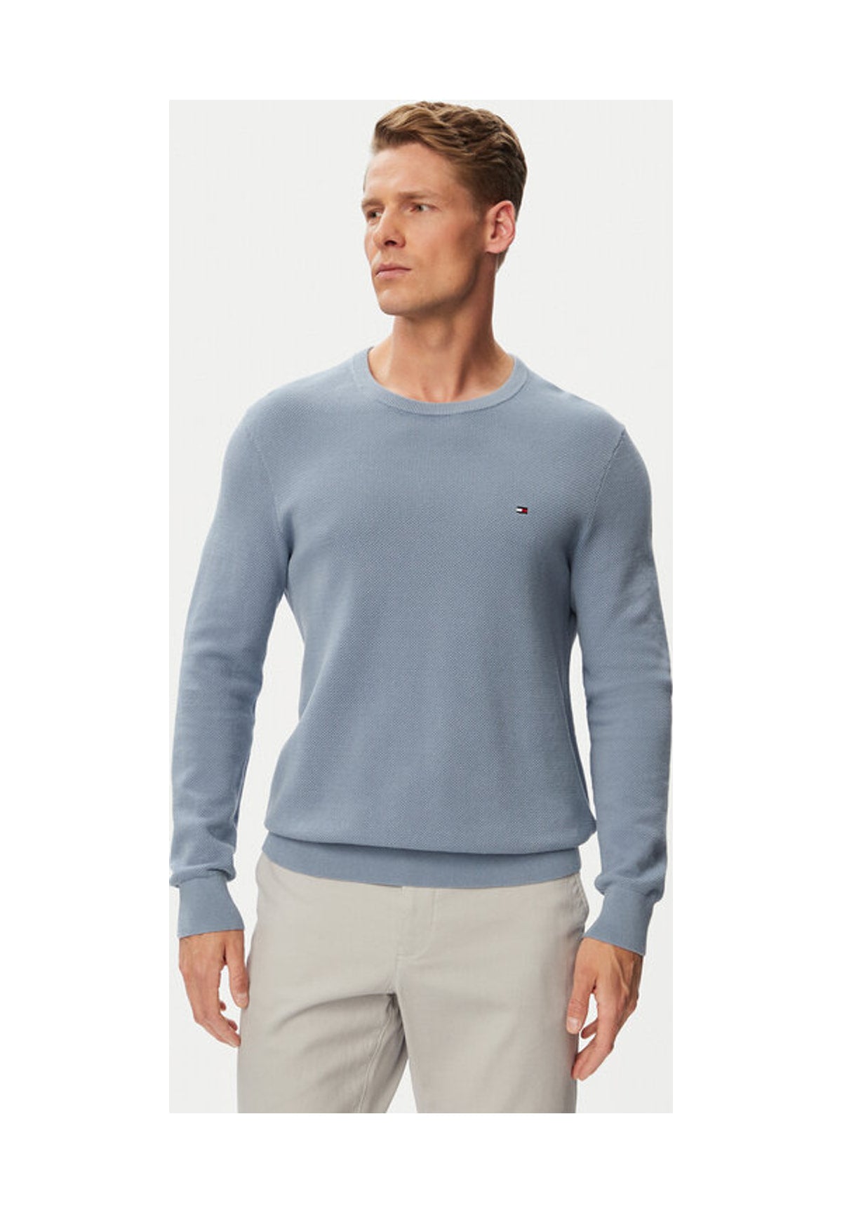 Maglione Girocollo Essential Structure MW0MW36347 Brisk Blue