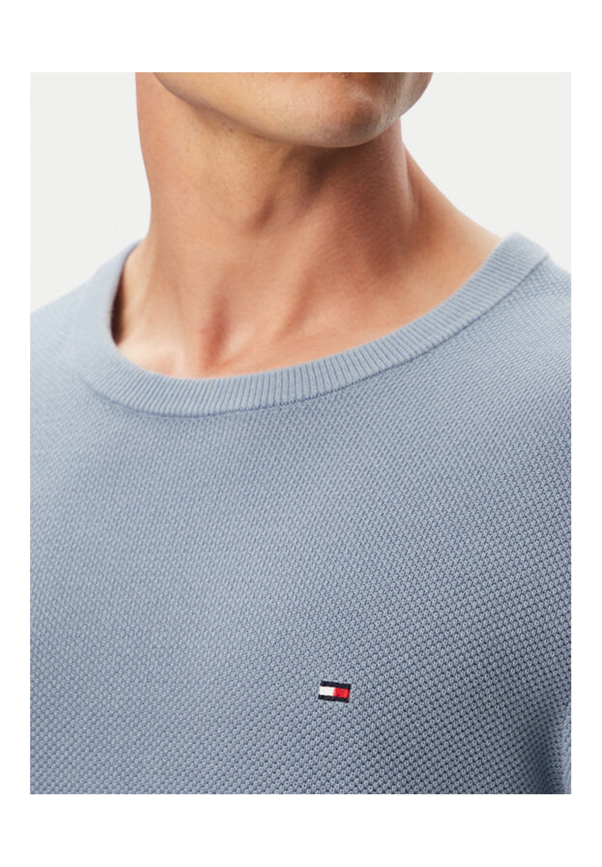 Maglione Girocollo Essential Structure MW0MW36347 Brisk Blue