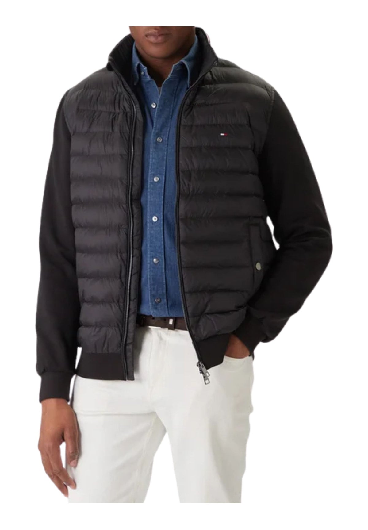 Felpa Full-Zip Mix Media Ess Rwb St MW0MW41329 Black