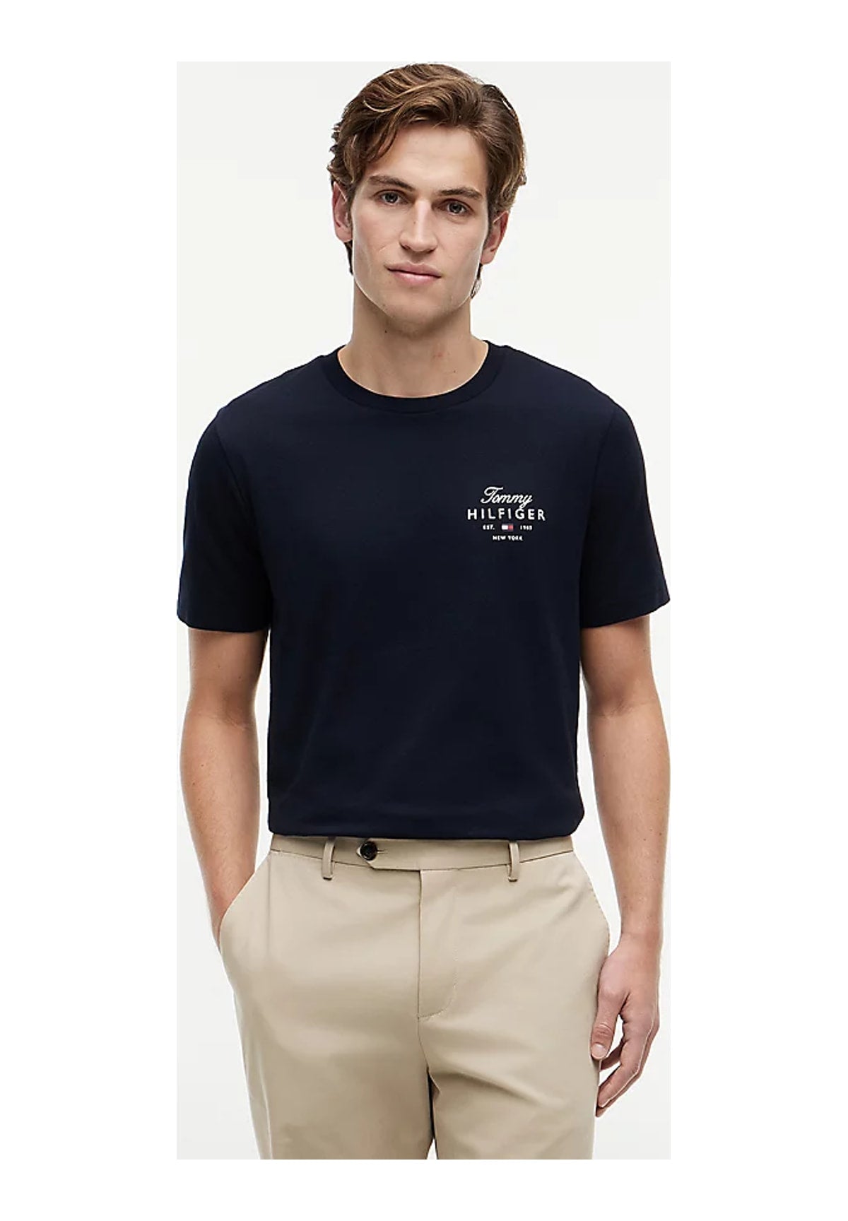 T-shirt a Maniche Corte Script Stack Regular MW0MW43224 Black