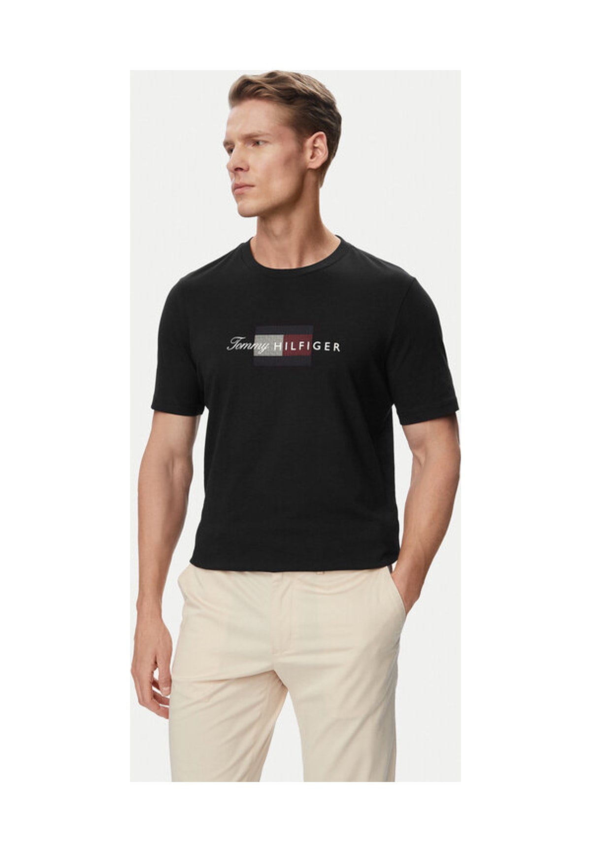 T-shirt a Maniche Corte Script Flag Regular MW0MW43226 Black
