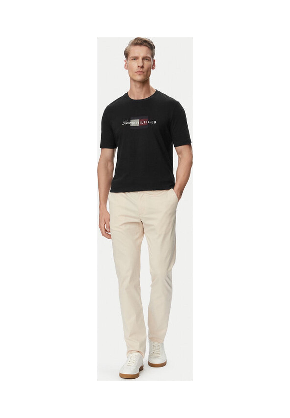 T-shirt a Maniche Corte Script Flag Regular MW0MW43226 Black