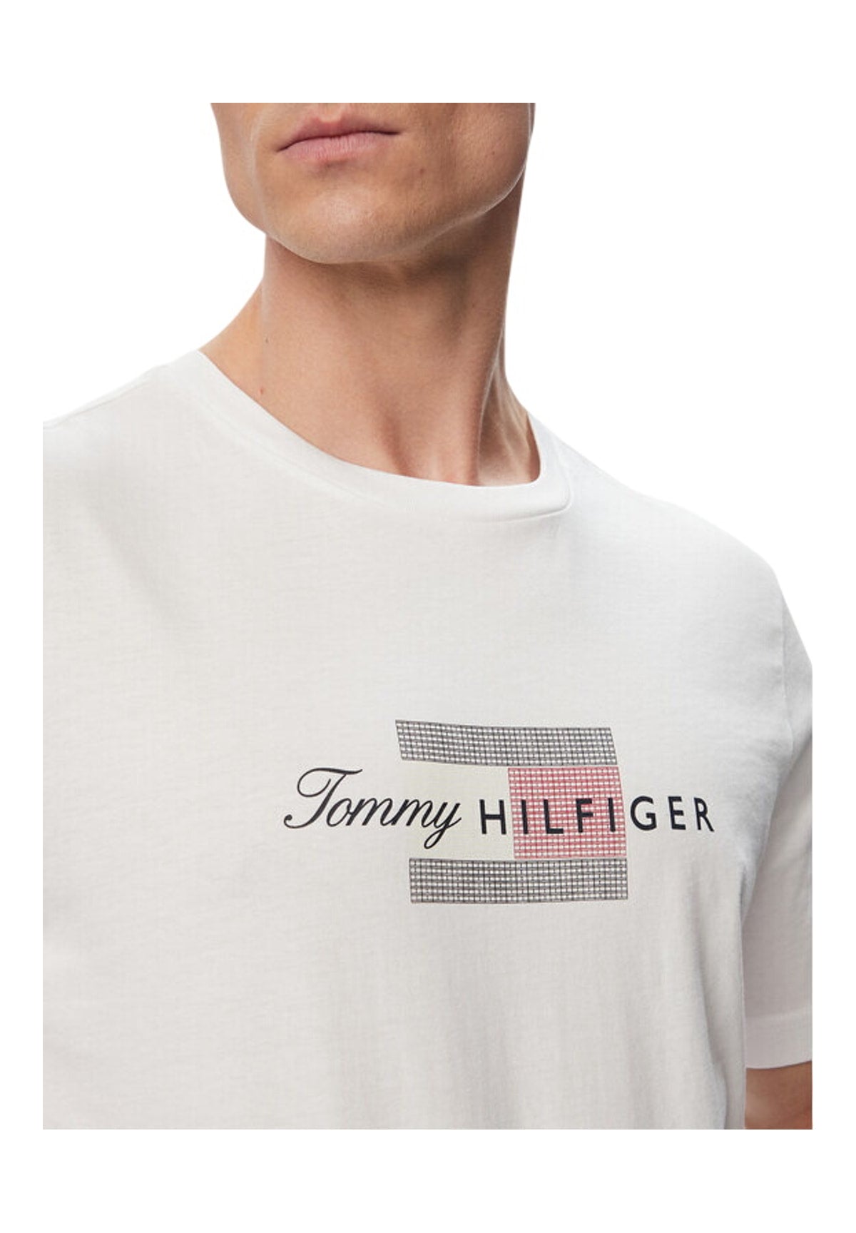 T-shirt a Maniche Corte Script Flag Regular MW0MW43226 White