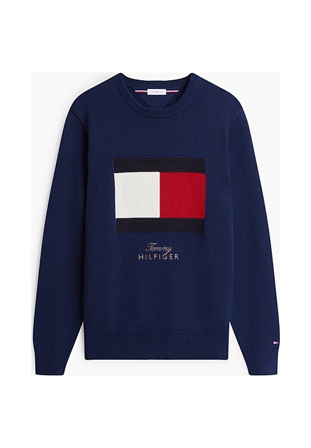 Maglione Girocollo Gifting Flag Crew Ne MW0MW44816 Carbon Navy