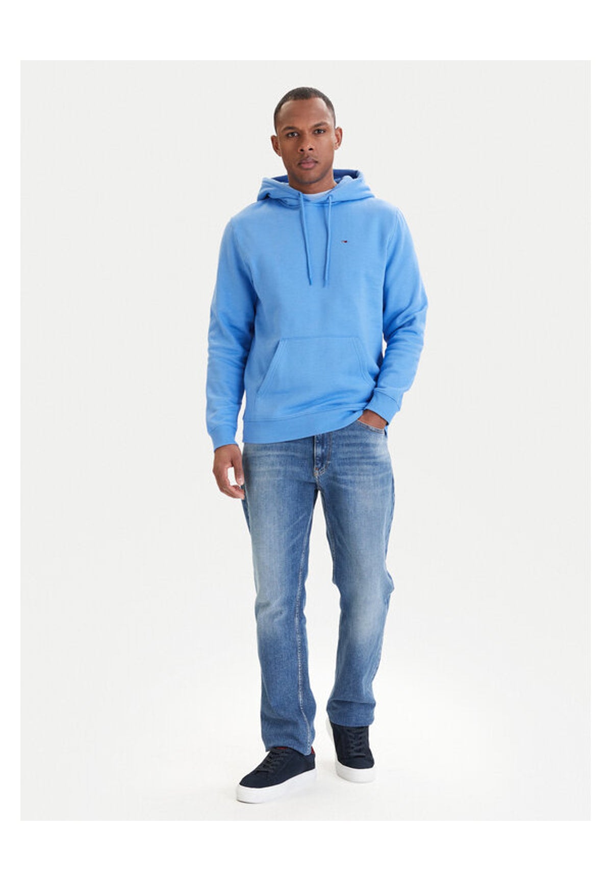 Felpa Pullover con Cappuccio Tjm Reg S Flag Hoodi DM0DM20742 Calypso Berry