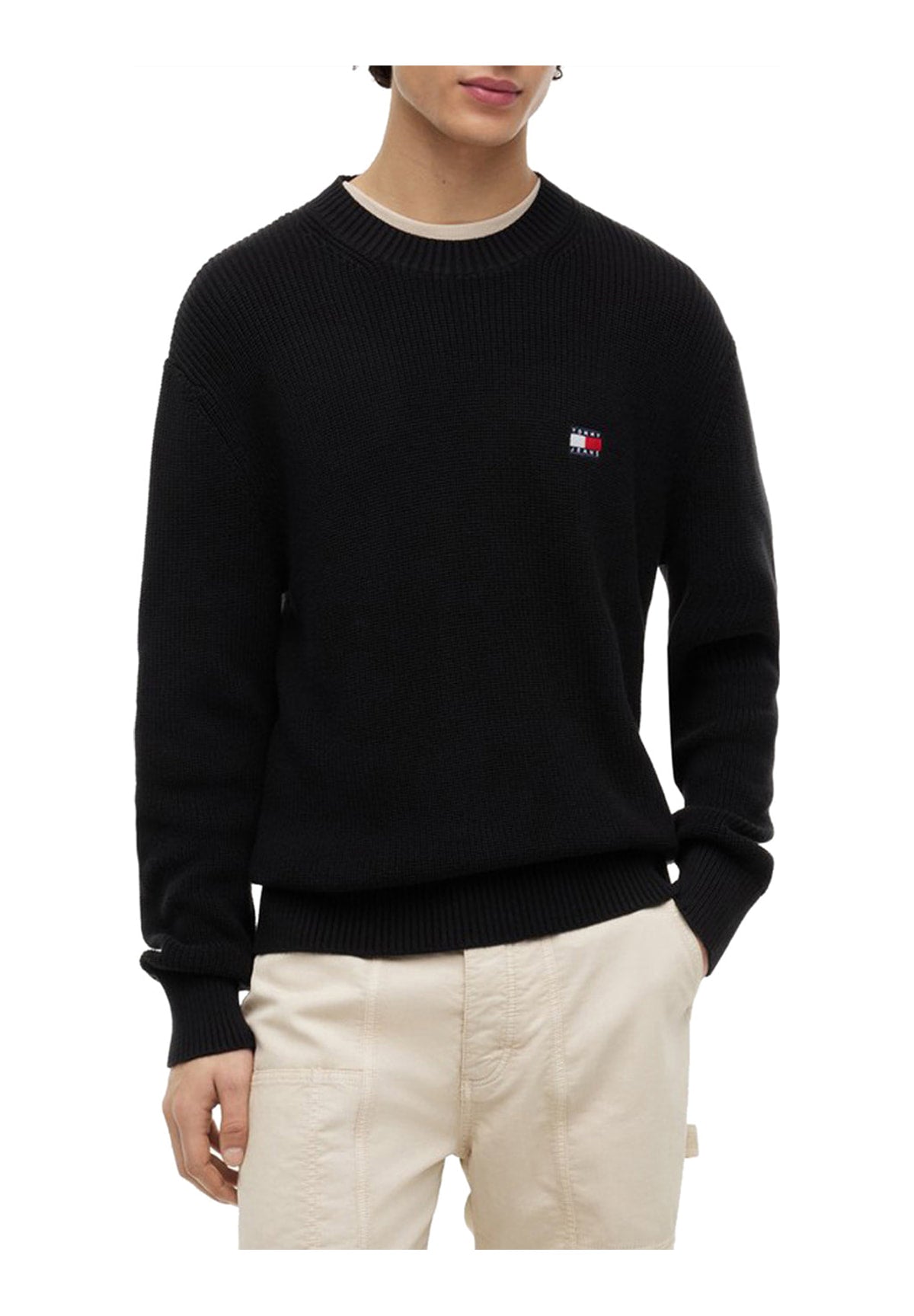 Maglione Girocollo Tjm Reg Badge Sweate DM0DM20923 Black