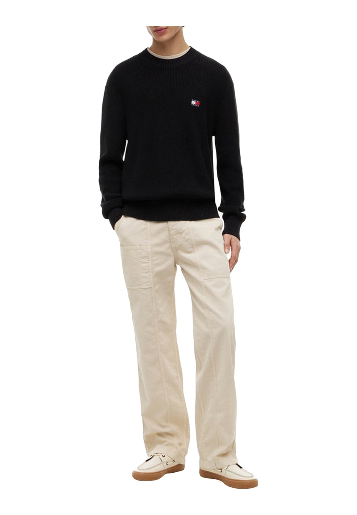 Maglione Girocollo Tjm Reg Badge Sweate DM0DM20923 Black