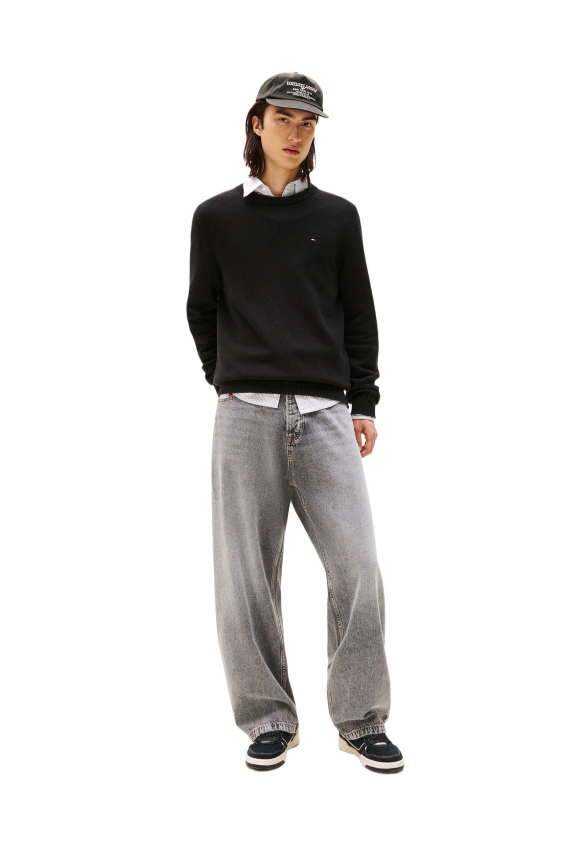Maglione Girocollo Tjm Slim Ess Sweater DM0DM21787 Black