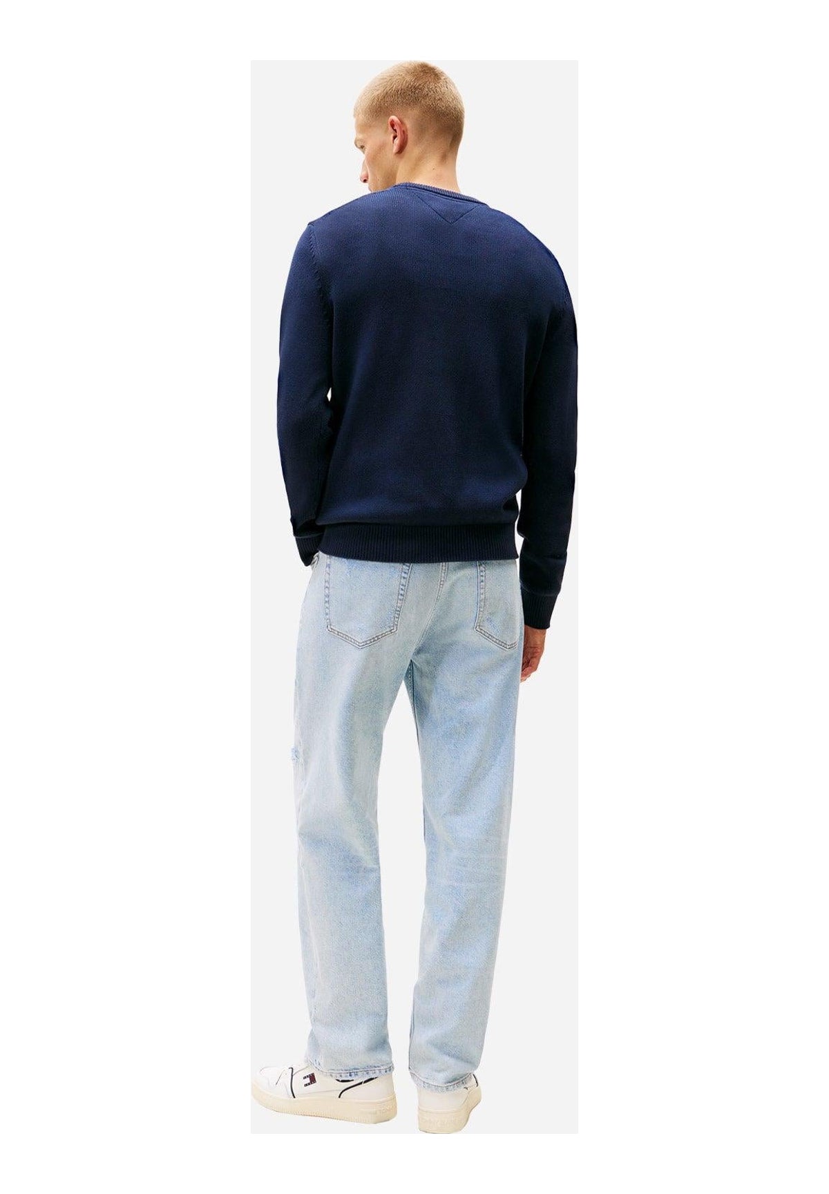 Maglione Girocollo Tjm Slim Ess Sweater DM0DM21787 Dark Blue