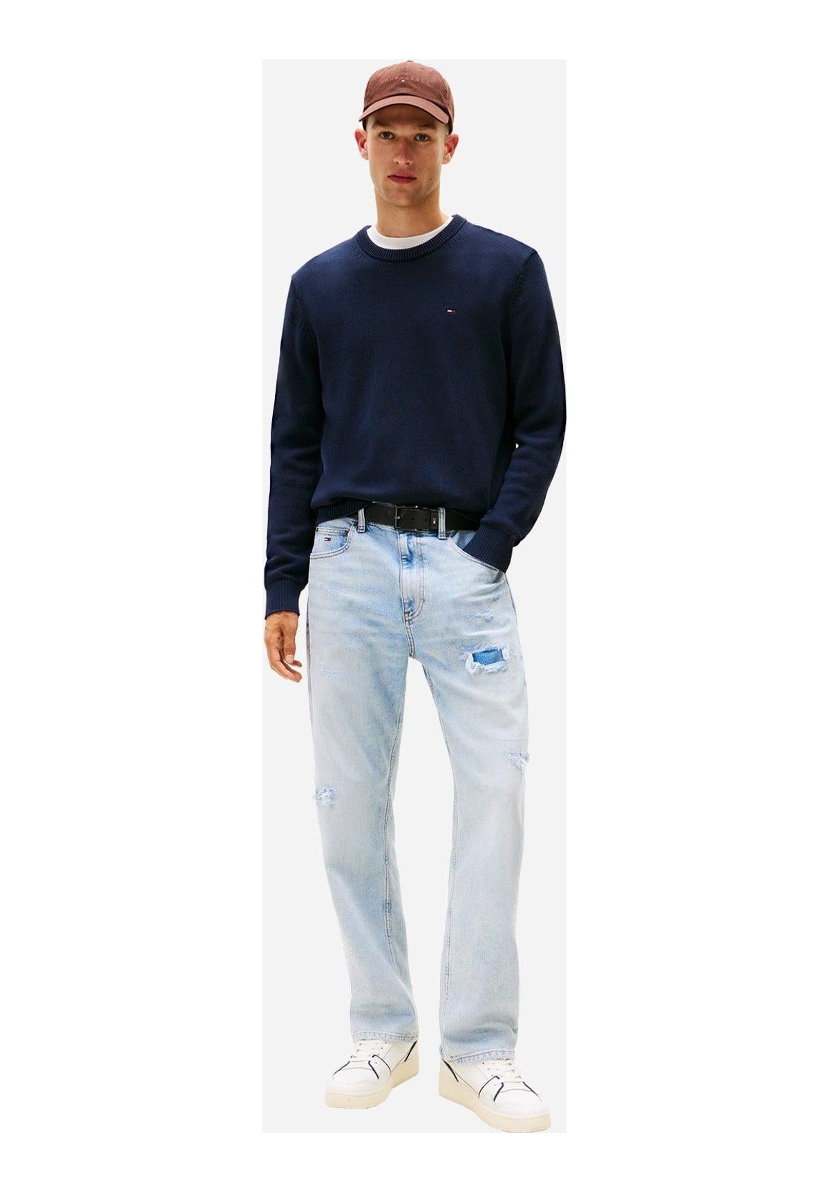 Maglione Girocollo Tjm Slim Ess Sweater DM0DM21787 Dark Blue