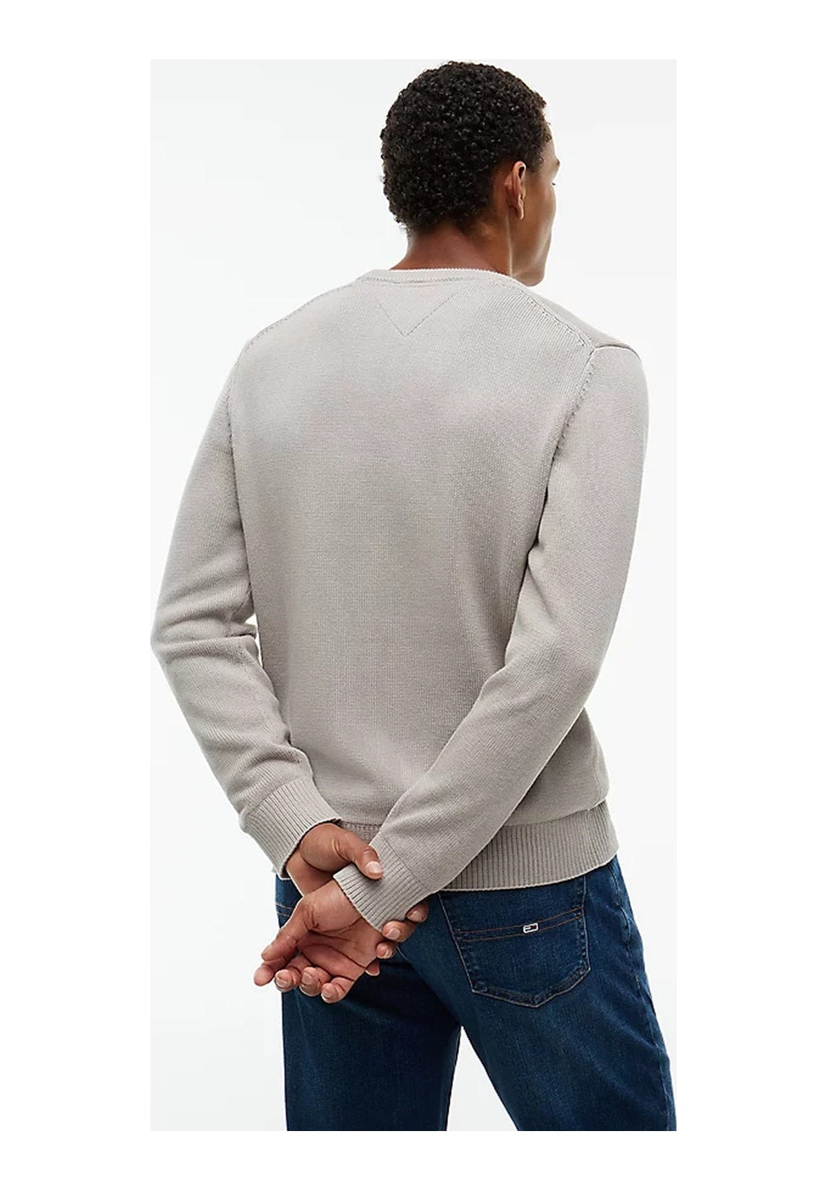 Maglione Girocollo Tjm Slim Ess Sweater DM0DM21787 Limestone Dust