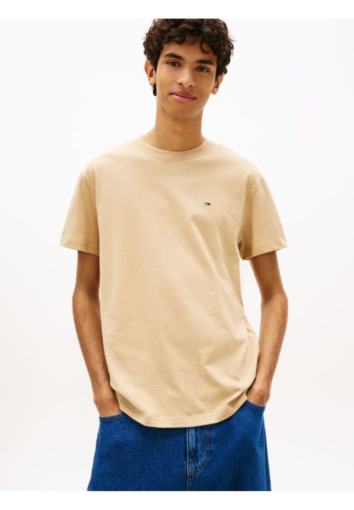 T-shirt a Maniche Corte Tjm Reg Sflag Ss Tee DM0DM22504 Gentle Gold
