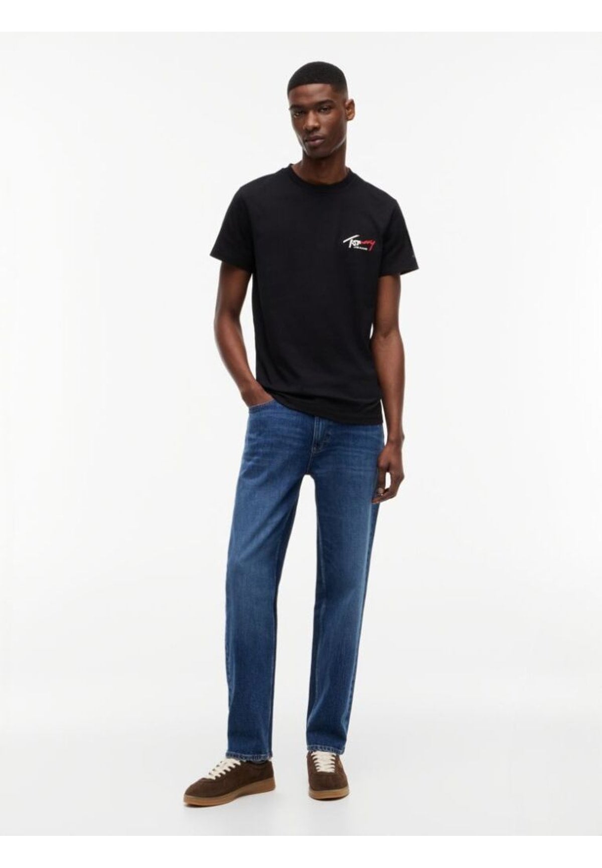 T-shirt a Maniche Corte Tjm Slim Sign Chest DM0DM22538 Black