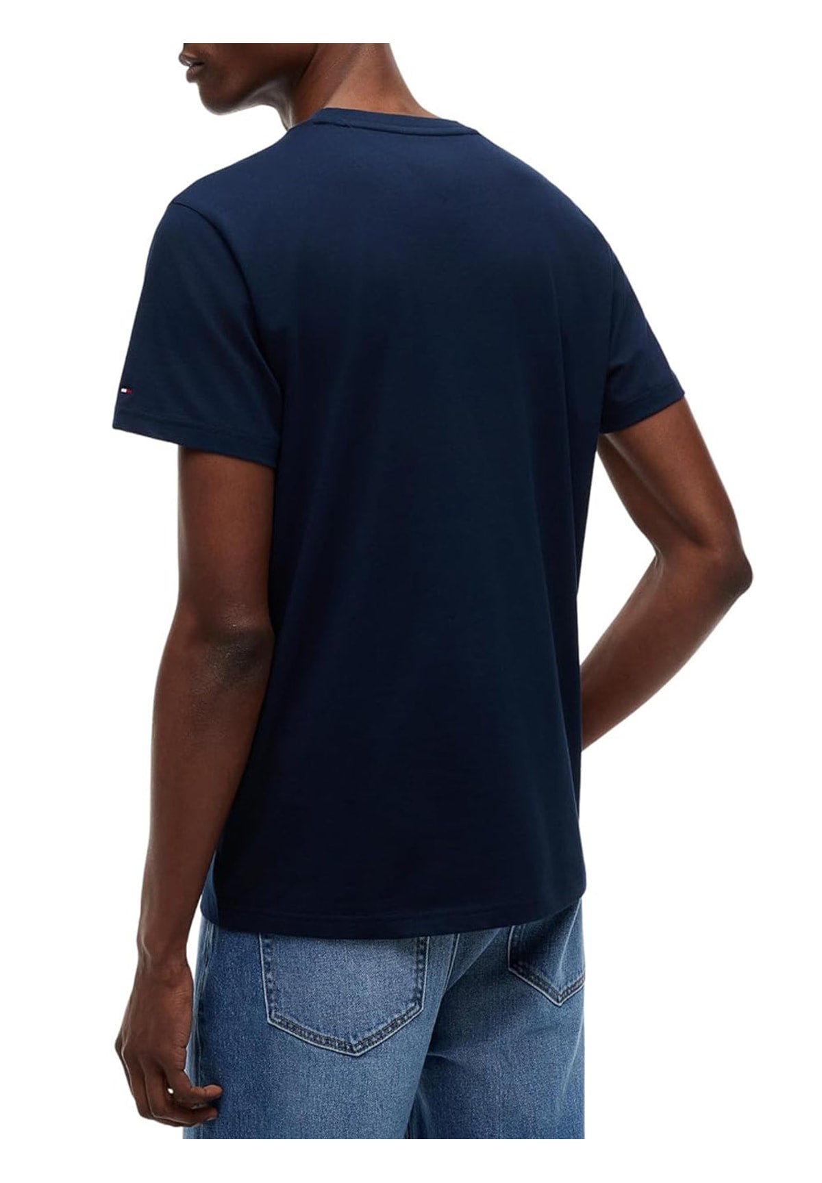 T-shirt a Maniche Corte Tjm Slim Sign Chest DM0DM22538 Dark Night Navy