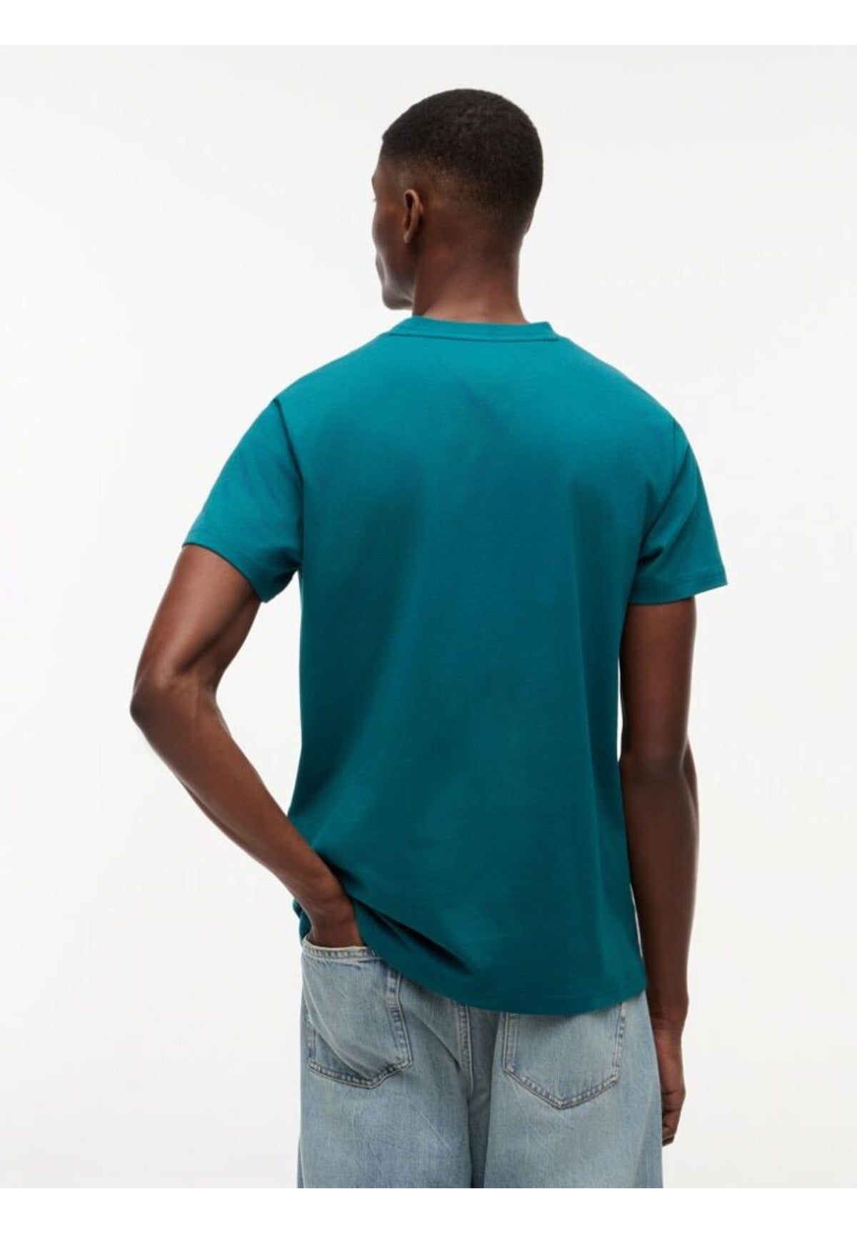 T-shirt a Maniche Corte Tjm Slim Sign Chest DM0DM22538 Polar Teal