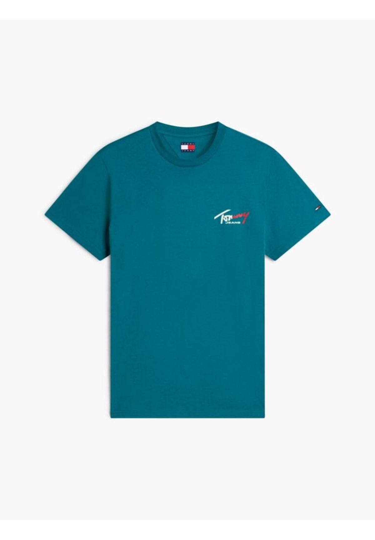 T-shirt a Maniche Corte Tjm Slim Sign Chest DM0DM22538 Polar Teal