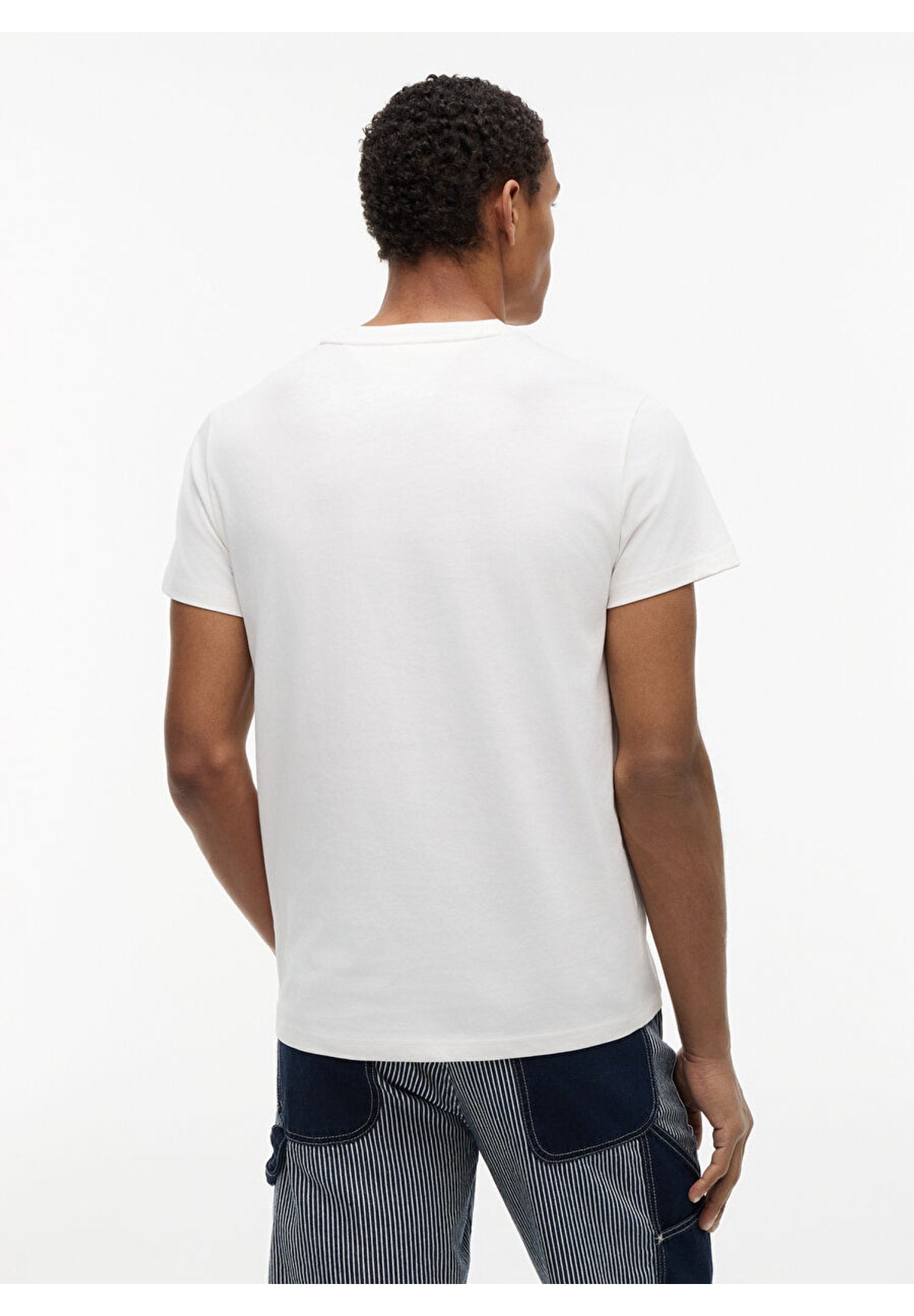 T-shirt a Maniche Corte Tjm Slim Sign Chest DM0DM22538 Ancient White