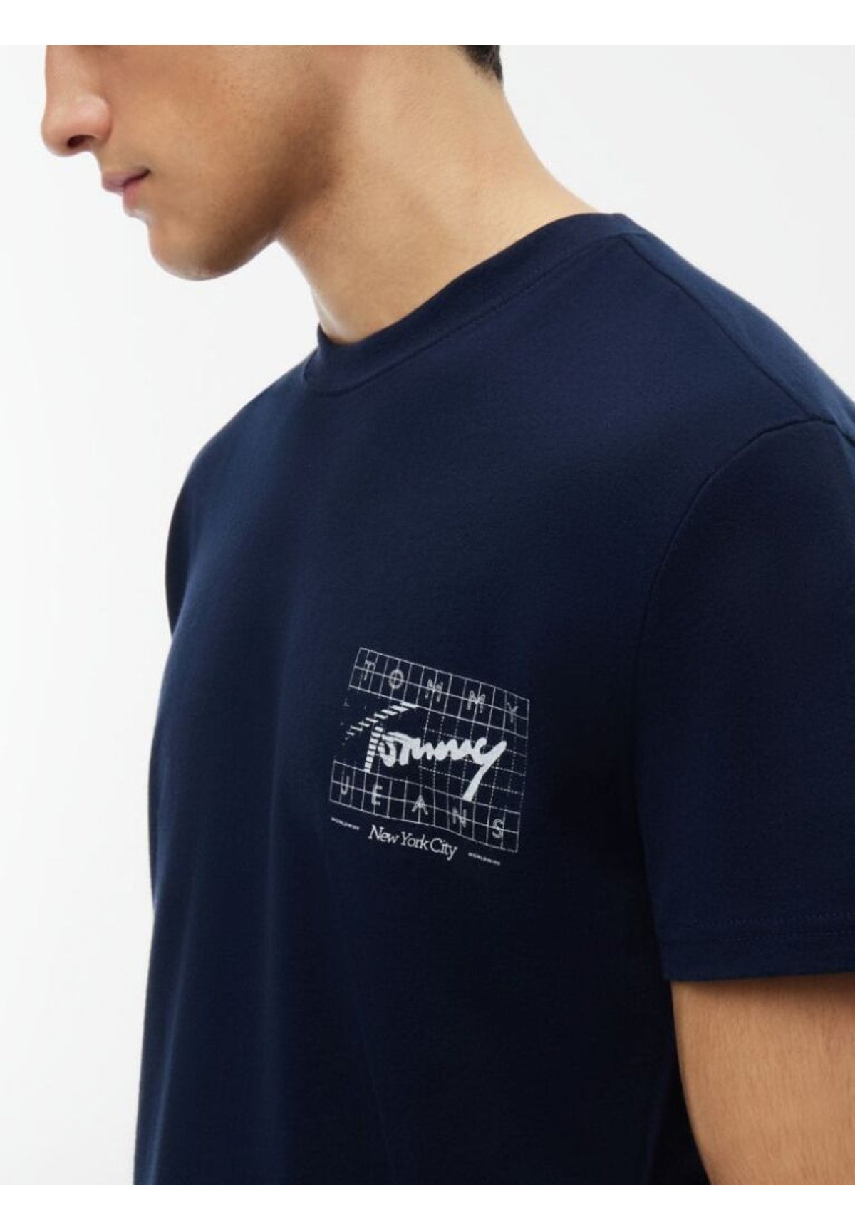 T-shirt a Maniche Corte Tjm Reg Sign Flag Ss DM0DM23177 Dark Night Navy