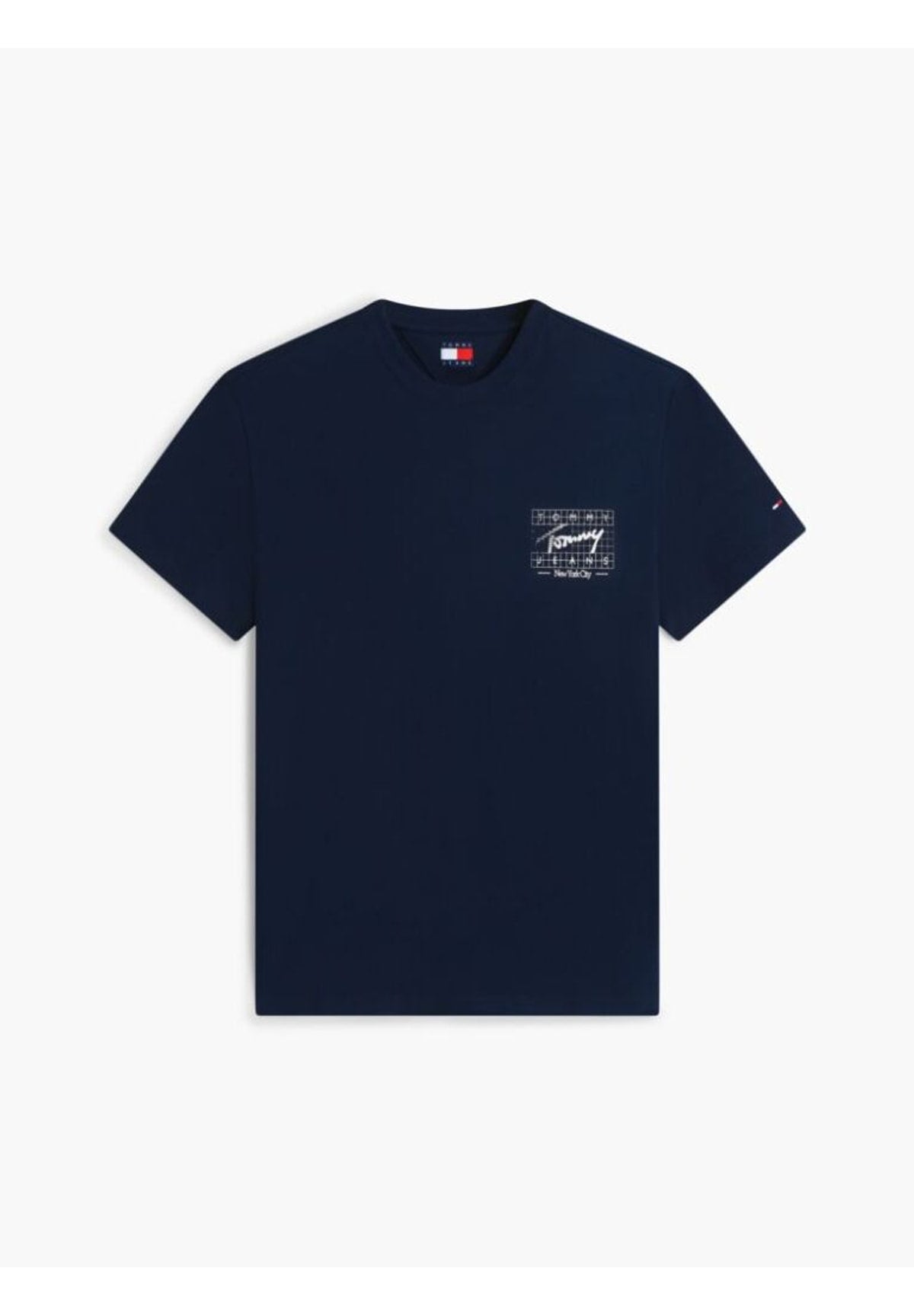 T-shirt a Maniche Corte Tjm Reg Sign Flag Ss DM0DM23177 Dark Night Navy