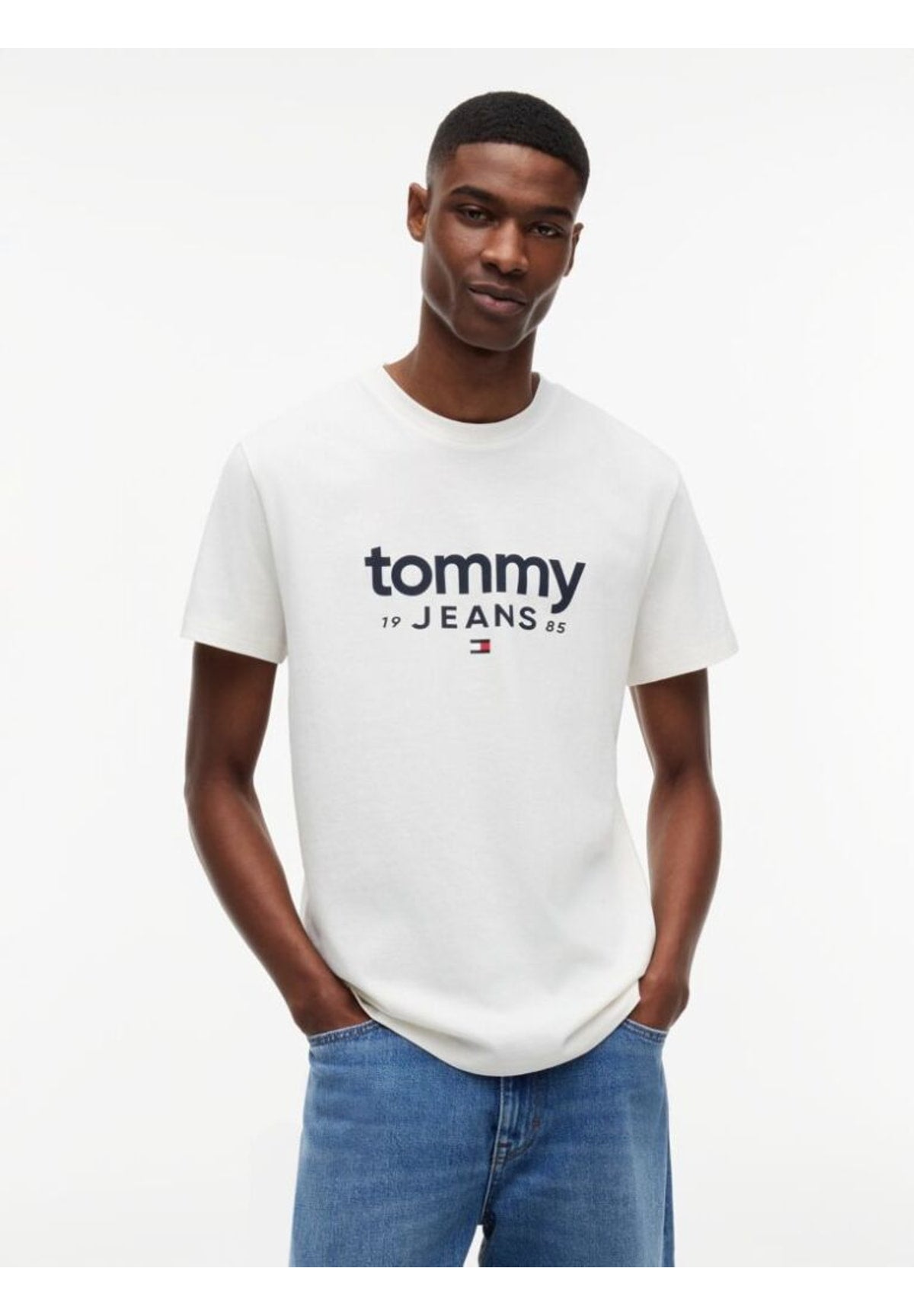 T-shirt a Maniche Corte Tjm Slim Graphic Tee DM0DM23376 Ancient White