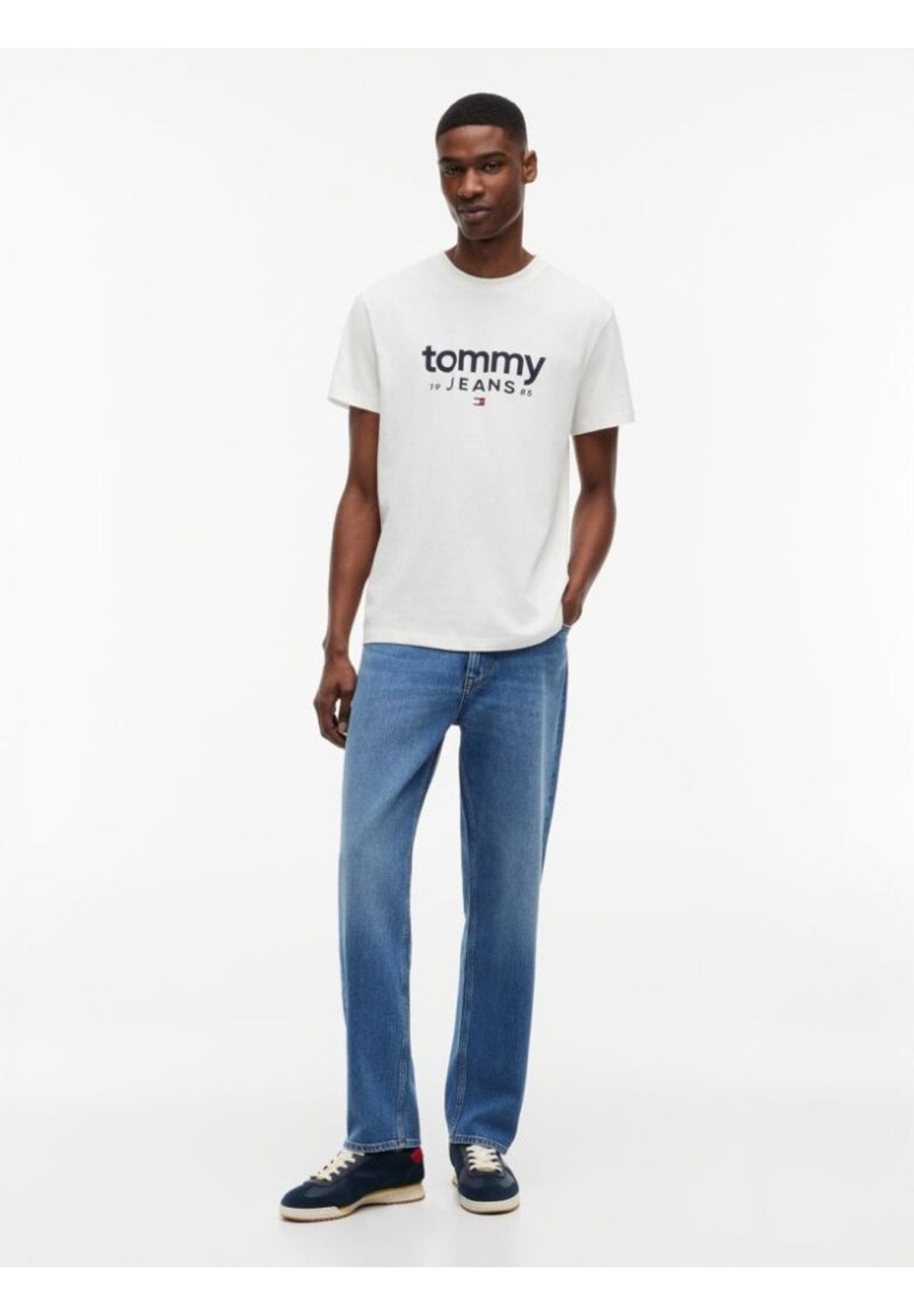 T-shirt a Maniche Corte Tjm Slim Graphic Tee DM0DM23376 Ancient White