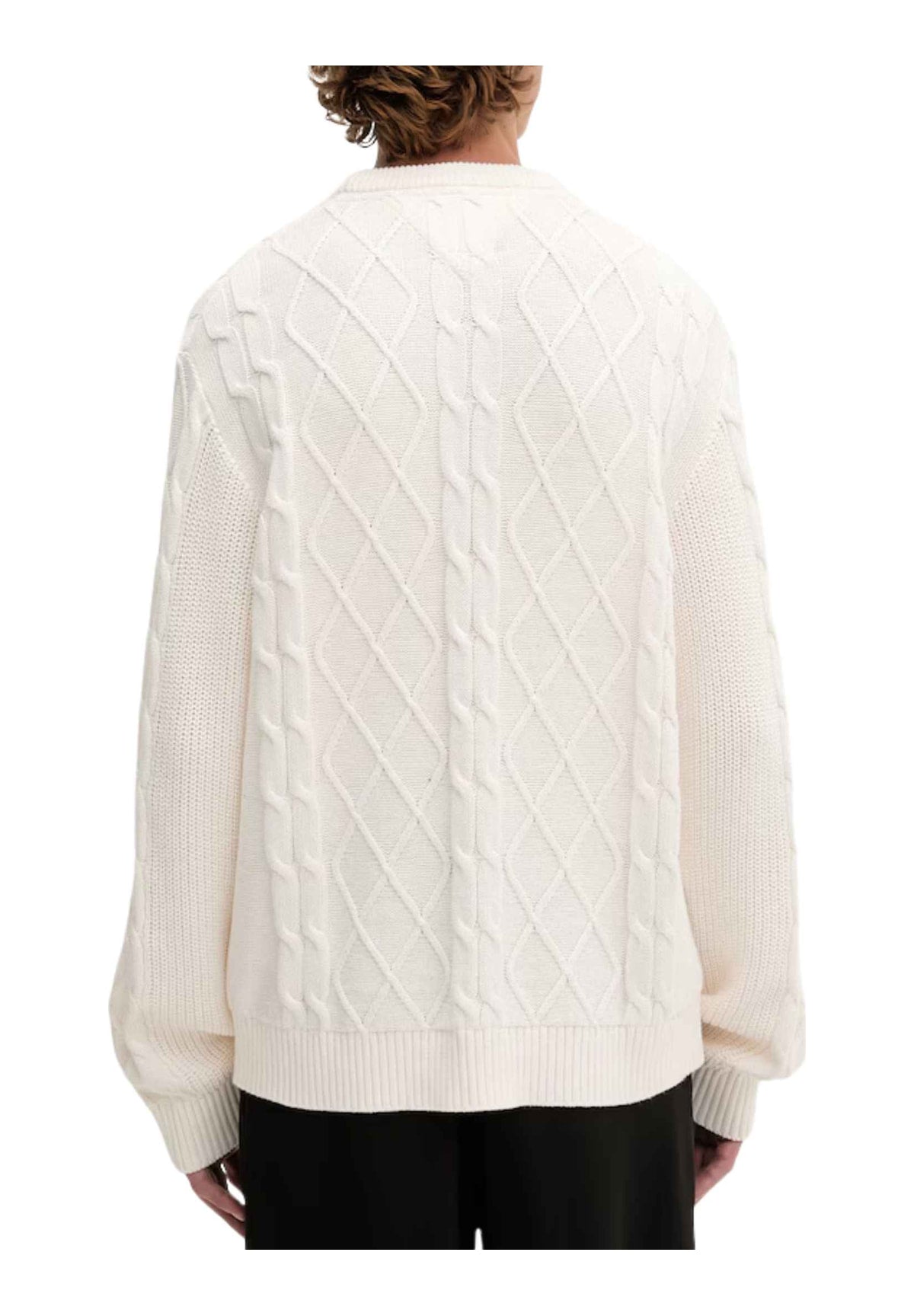 Maglione Girocollo Tjm Reg Classic Flag DM0DM23405 Off White