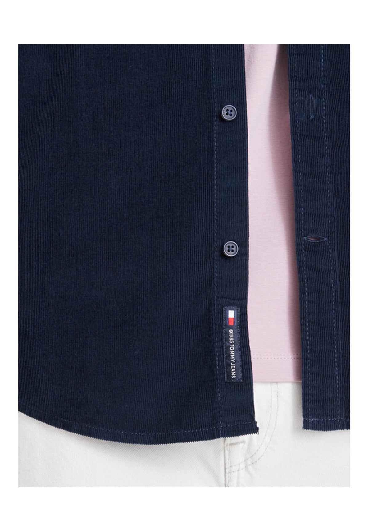 Camicia a Maniche Lunghe Tjm Reg Baby Corduro DM0DM23517 Dark Blue