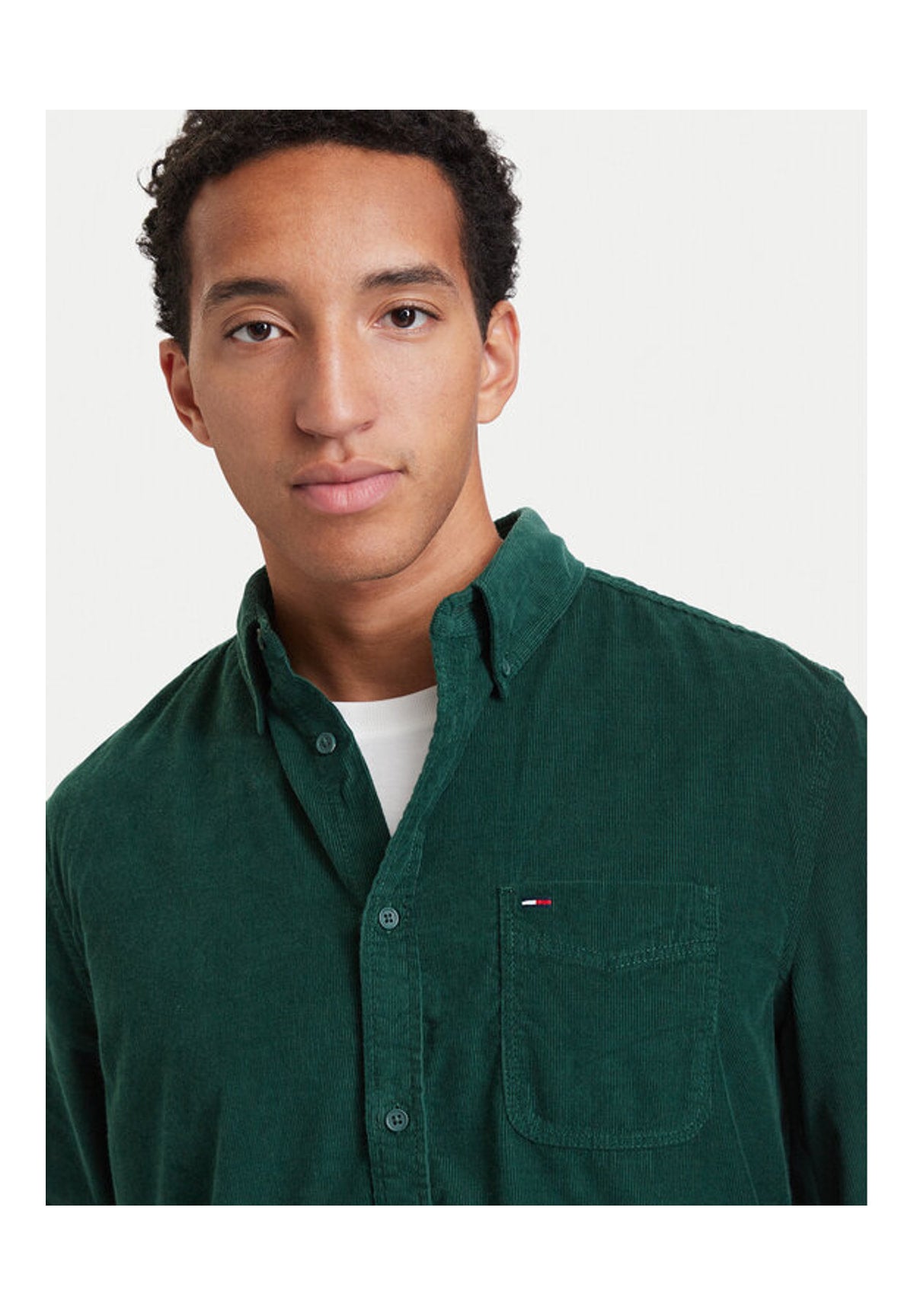 Camicia a Maniche Lunghe Tjm Reg Baby Corduro DM0DM23517 Velvet Green