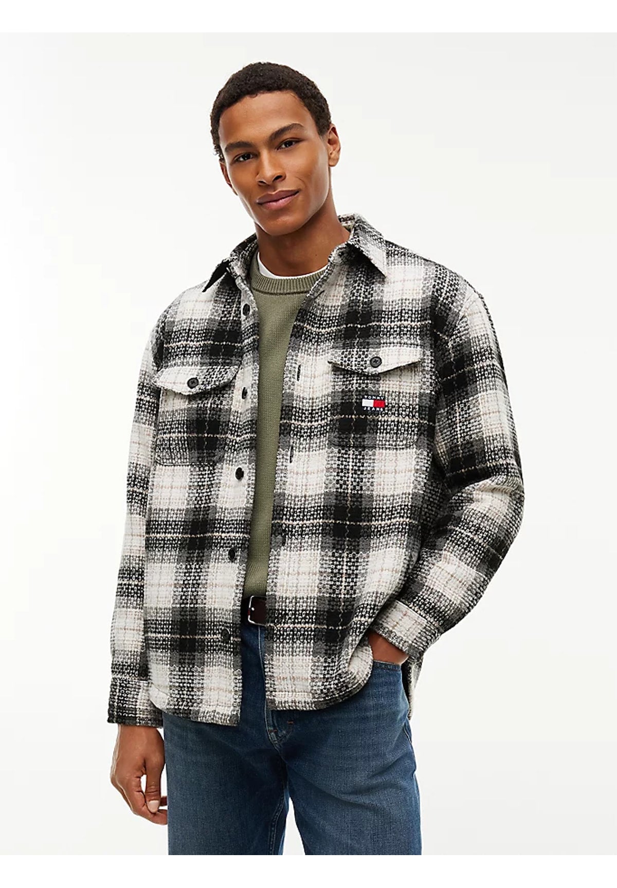 Camicia Overshirt Tjm Check Overshirt DM0DM23616 Black Check