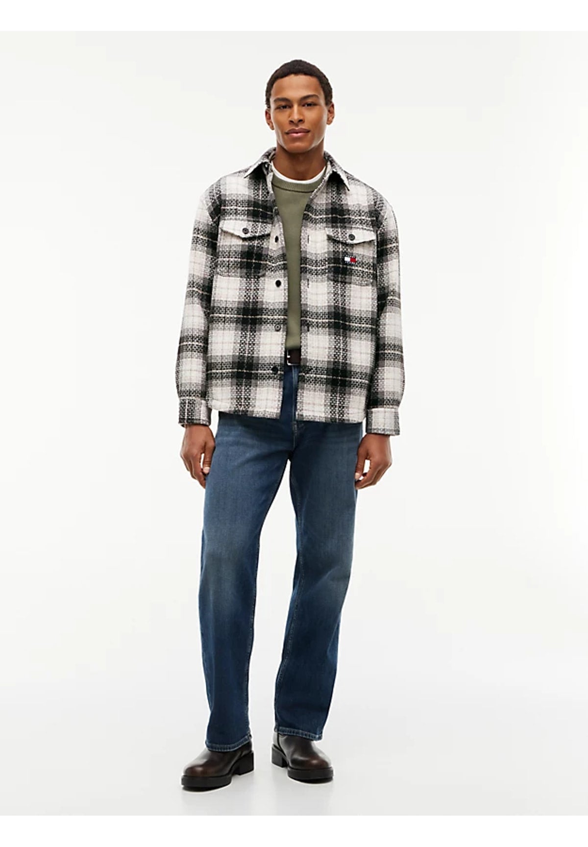 Camicia Overshirt Tjm Check Overshirt DM0DM23616 Black Check