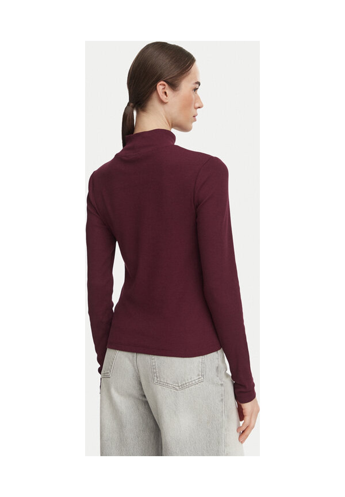 T-shirt a Maniche Lunghe Tjw Essential Mock N DW0DW19830 Calypso Berry