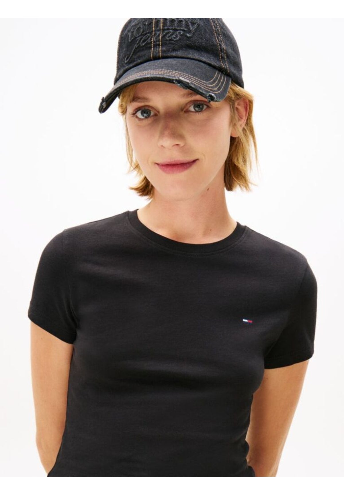 T-shirt a Maniche Corte Tjw Slim C-Neck Tee DW0DW20459 Black