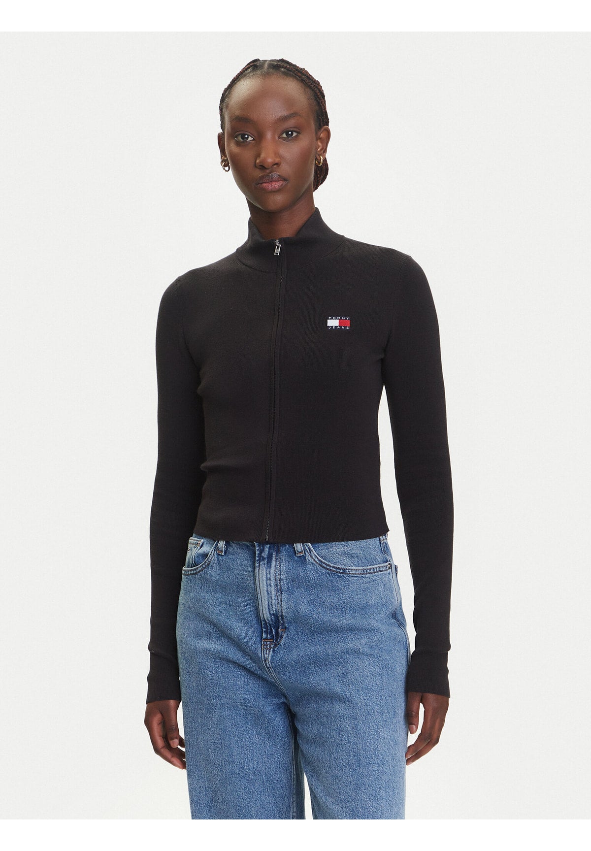 Maglione Collo Alto Tjw Zip High Neck Ca DW0DW20967 Black