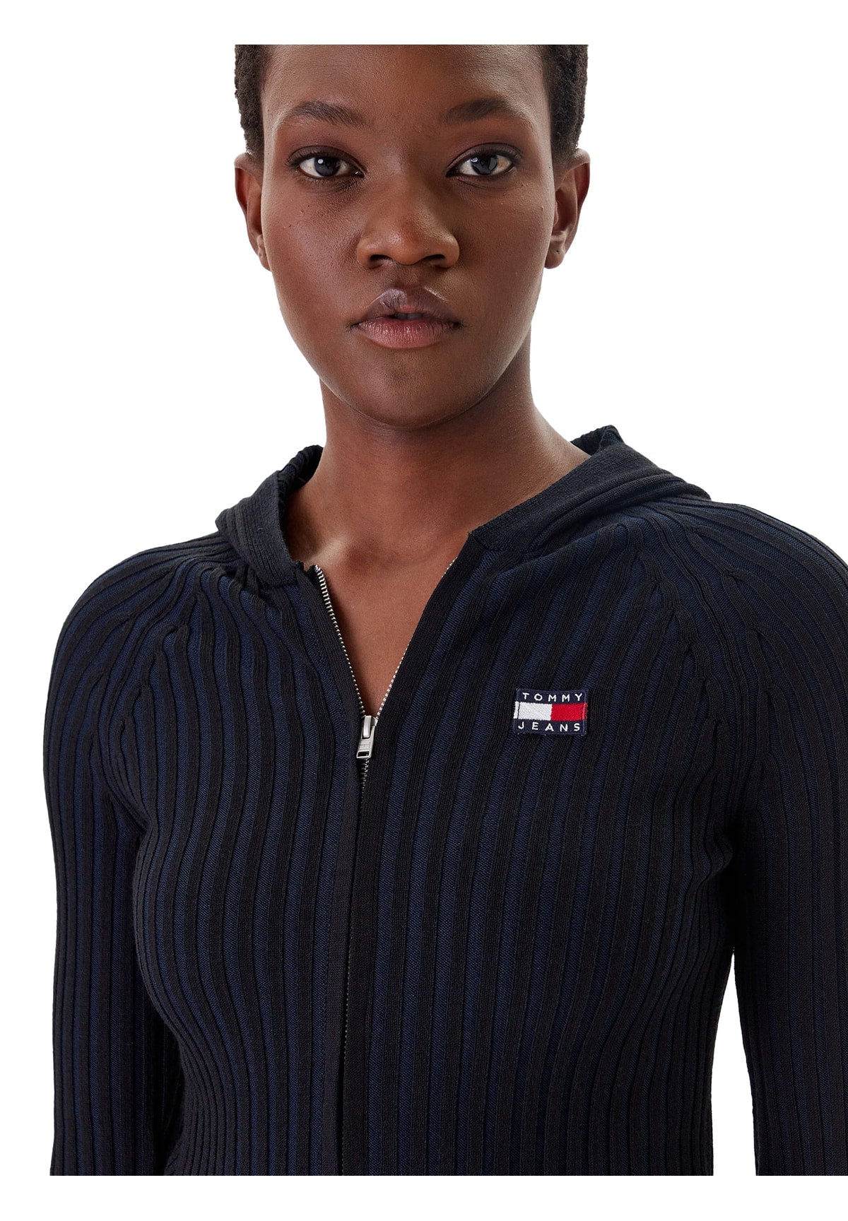 Maglione Girocollo Tjw Hood Zipper Rib DW0DW20974 Black