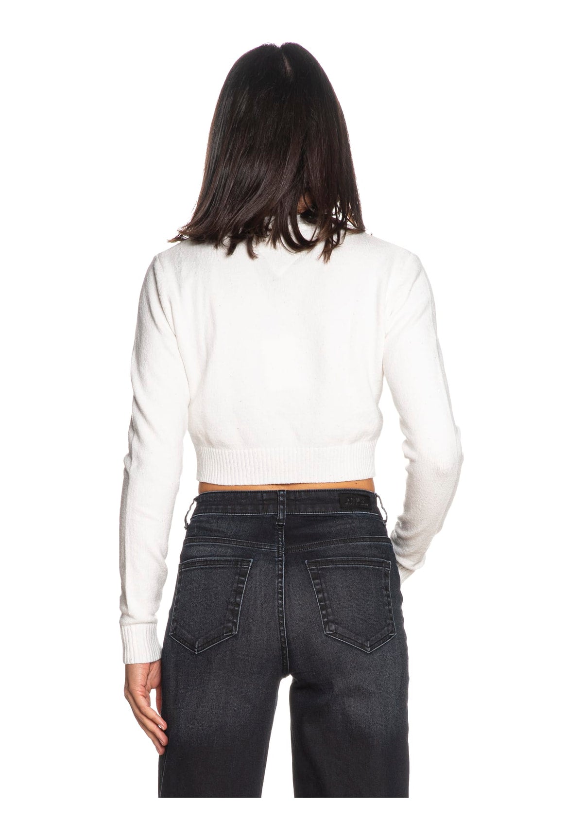 Maglione Girocollo Tjw Sparkle Flag Swe DW0DW21690 Off White