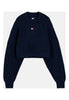 Tommy Jeans Maglione Girocollo Tjw Crop Badge Sweat DW0DW22024 Off White