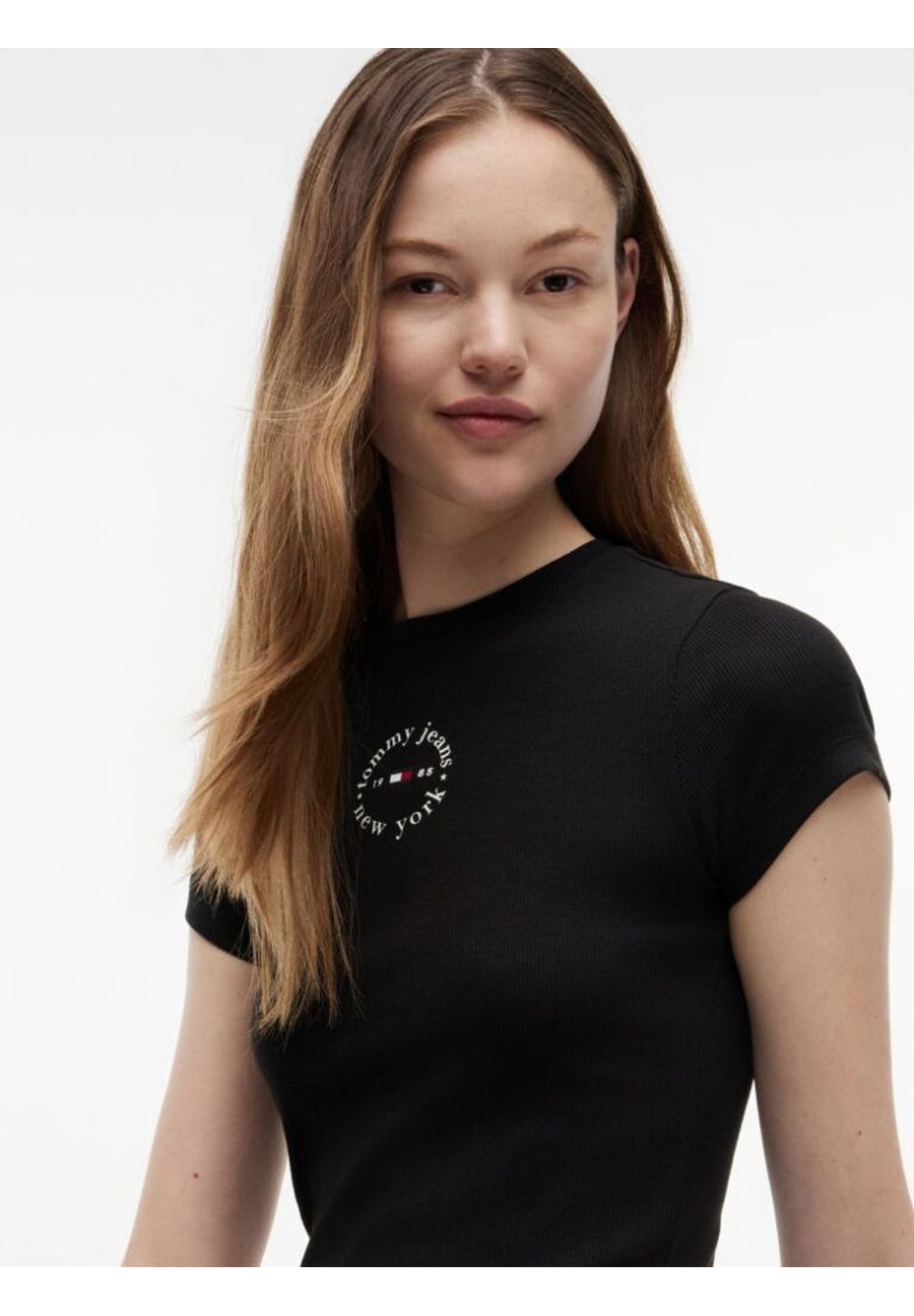 T-shirt a Maniche Corte Tjw Slim Ess Logo2 R DW0DW22807 Black