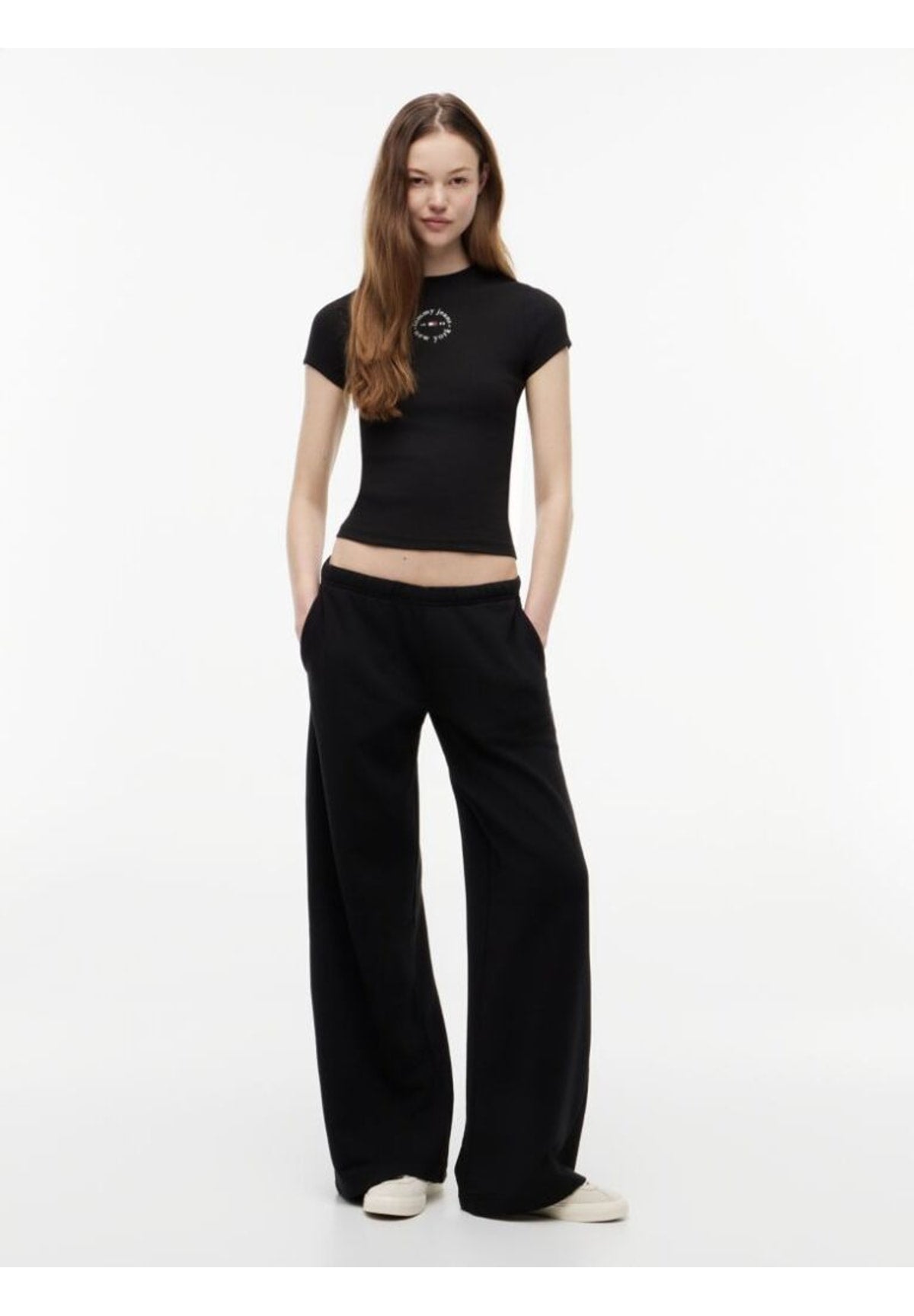 T-shirt a Maniche Corte Tjw Slim Ess Logo2 R DW0DW22807 Black