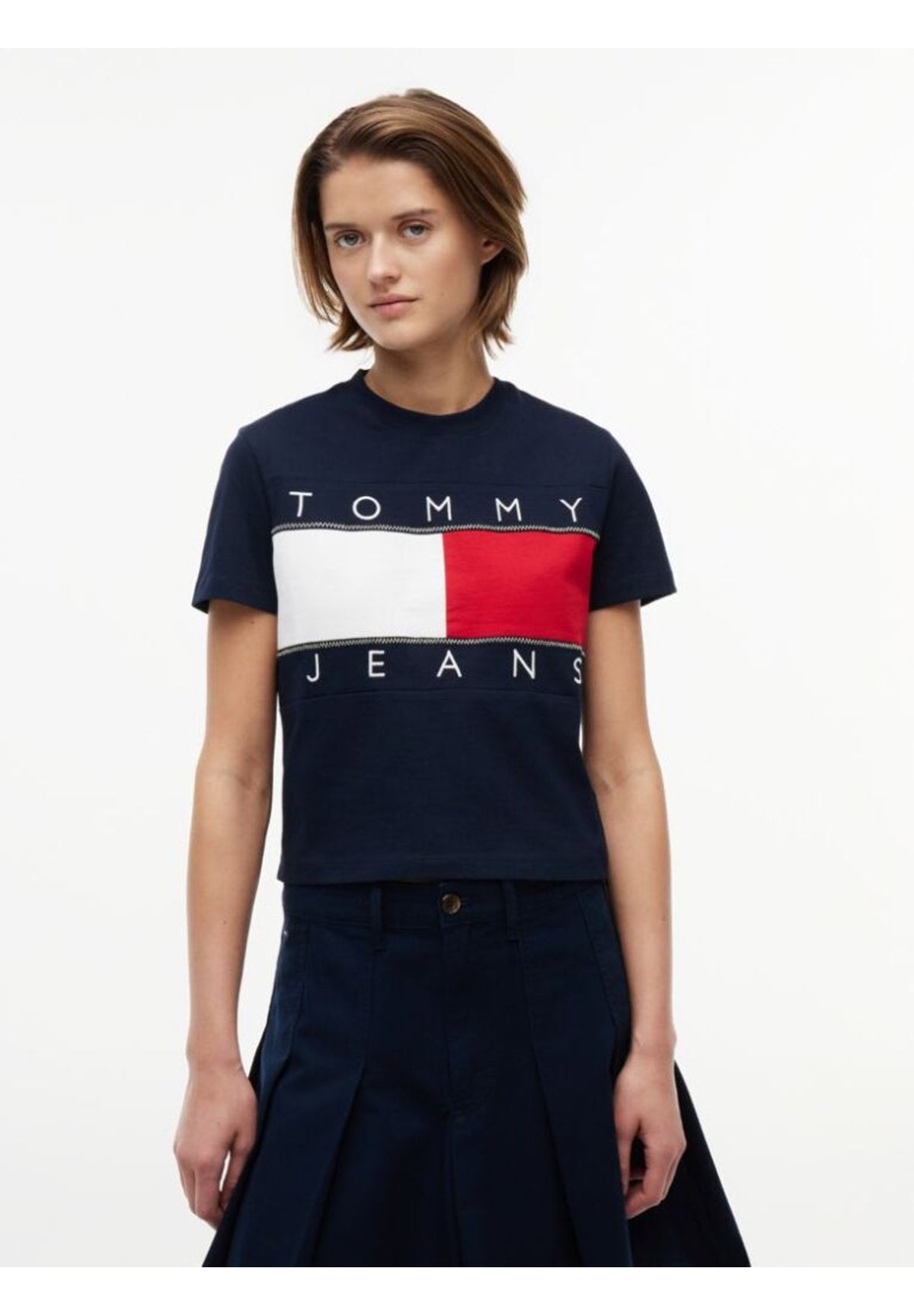T-shirt a Maniche Corte Tjw Reg Flag Ss Tee DW0DW22818 Dark Night Navy