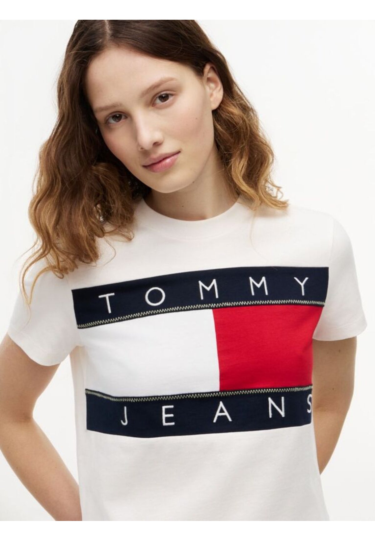 T-shirt a Maniche Corte Tjw Reg Flag Ss Tee DW0DW22818 Ancient White