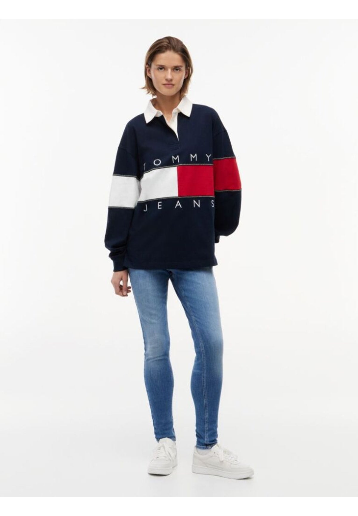 Felpa Girocollo Tjw Ovs Flag Rugby E DW0DW22827 Dark Night Navy