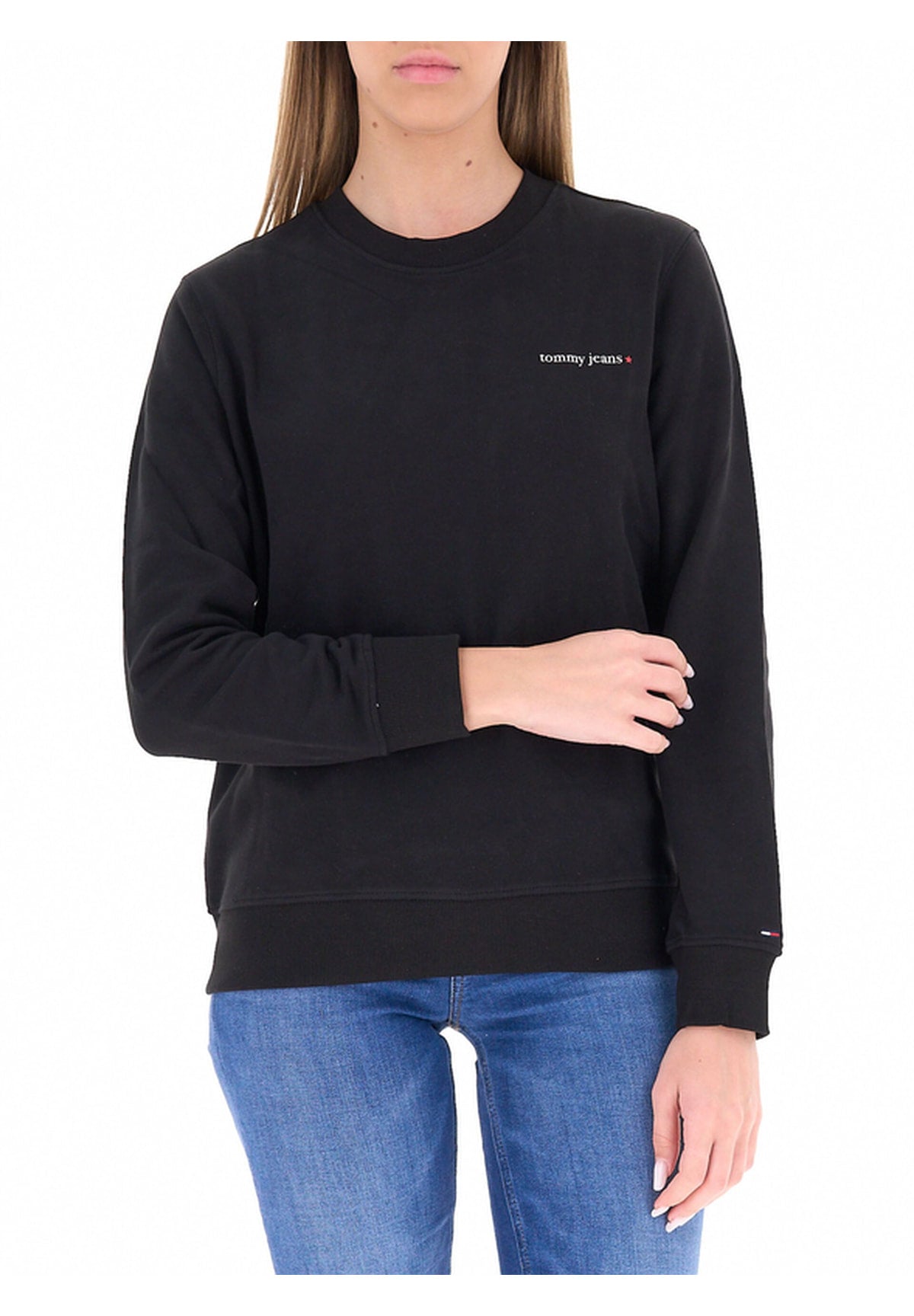 Felpa Pullover con Cappuccio Tjw Reg Ess Logo 1 C DW0DW22829 Black